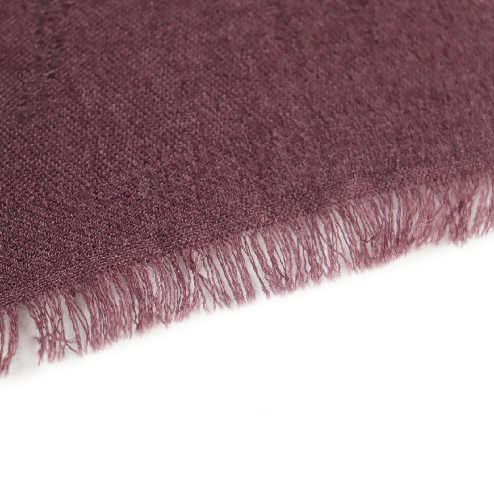 Berluti Cashmere Silk Calligraphy Fringe Stole Bordeaux