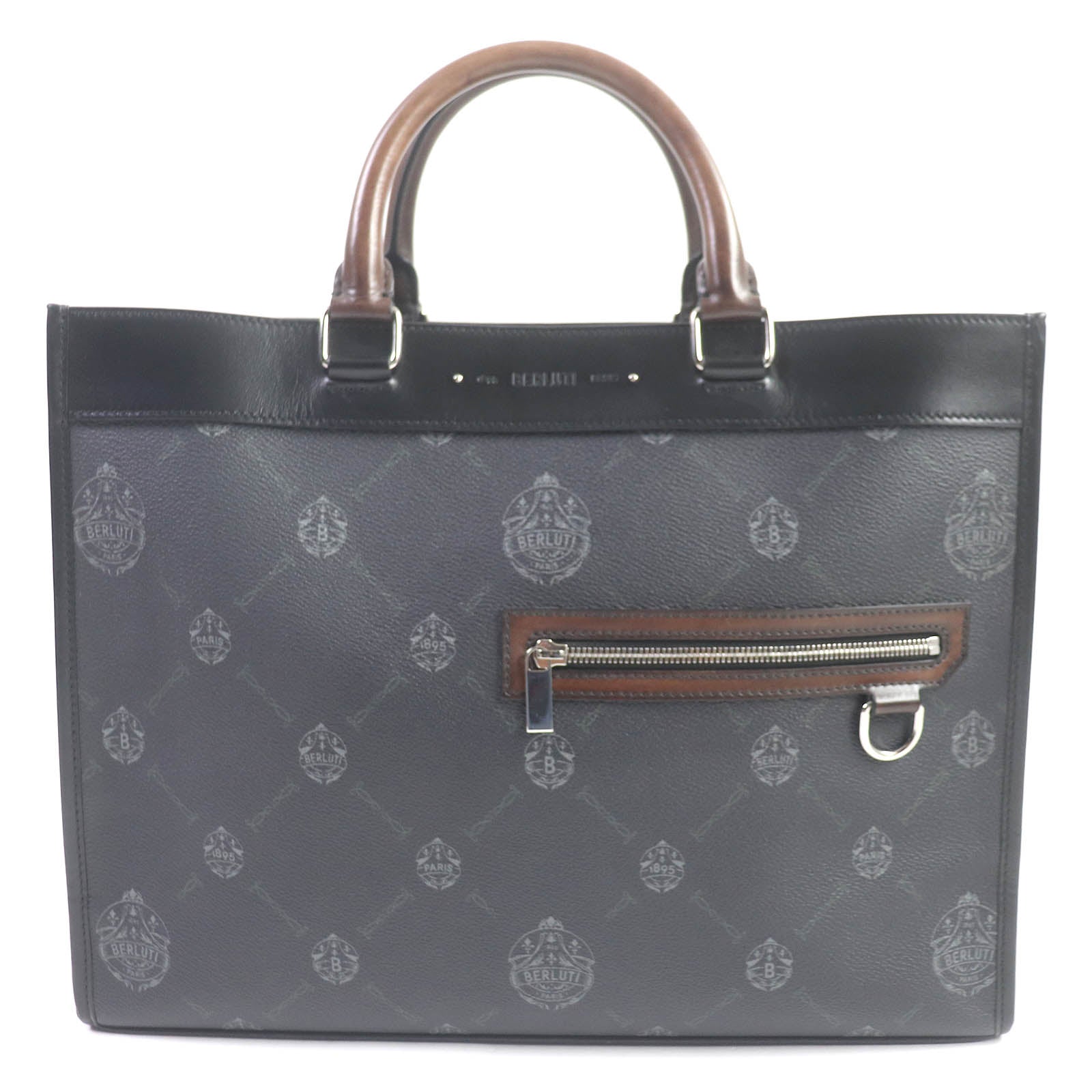 Berluti Ulysse Logo Print Canvas 2WAY Bag