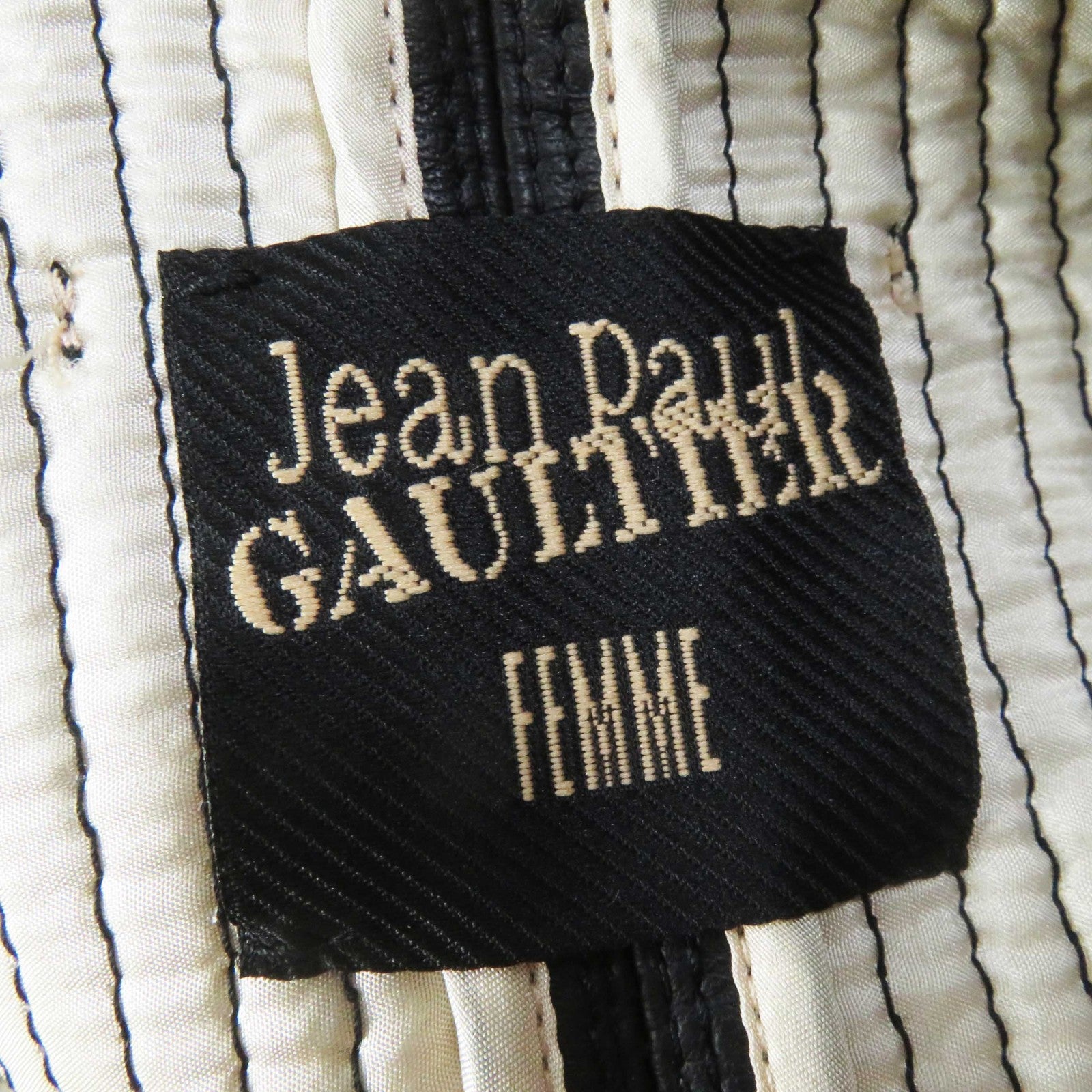 Jean-Paul Gaultier Lamb Leather Silk Riders Jacket Black