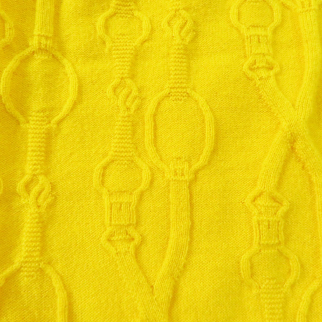 HERMES Cashmere Knit Tight Skirt Yellow 34