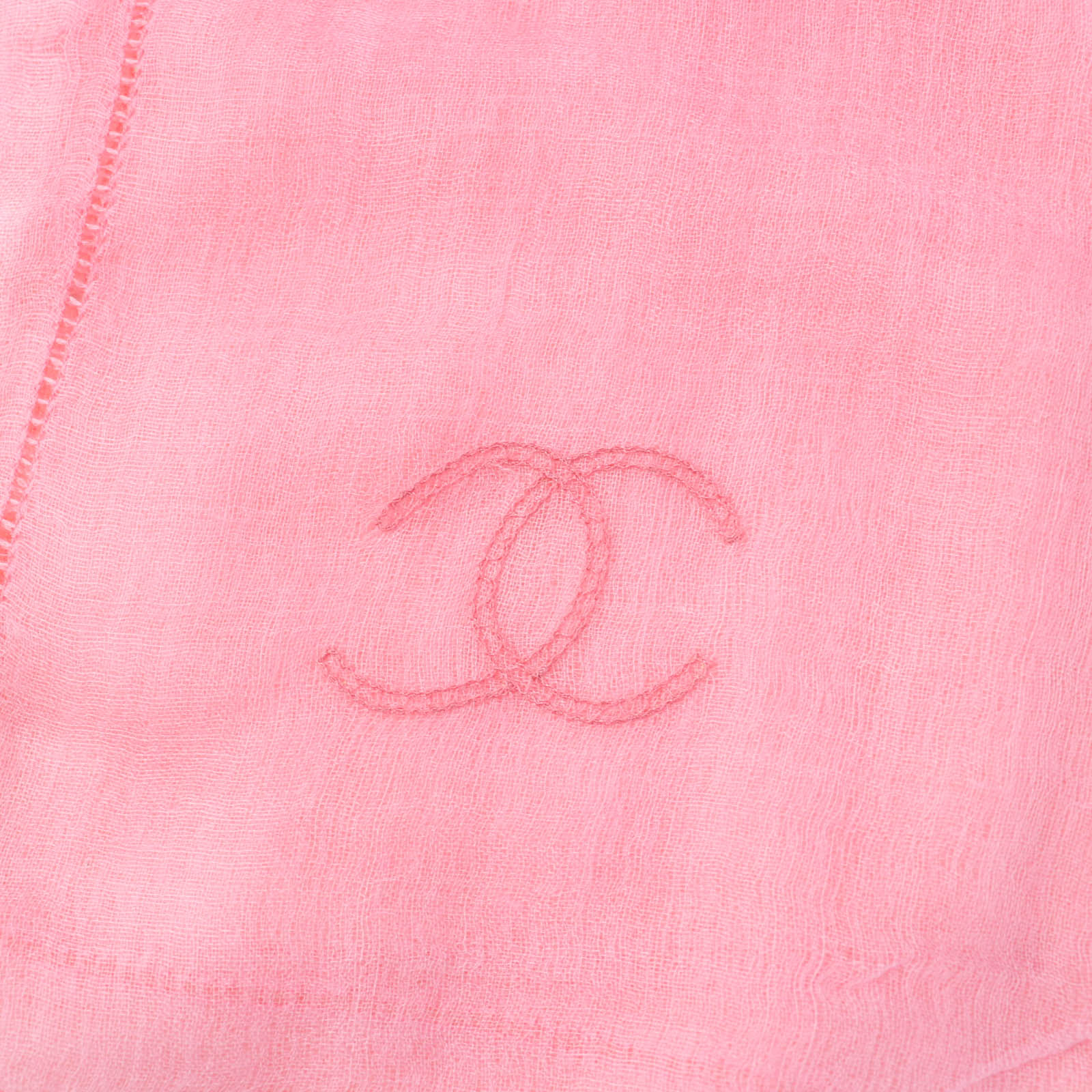 Chanel Cashmere Stole with COCO Mark Embroidery