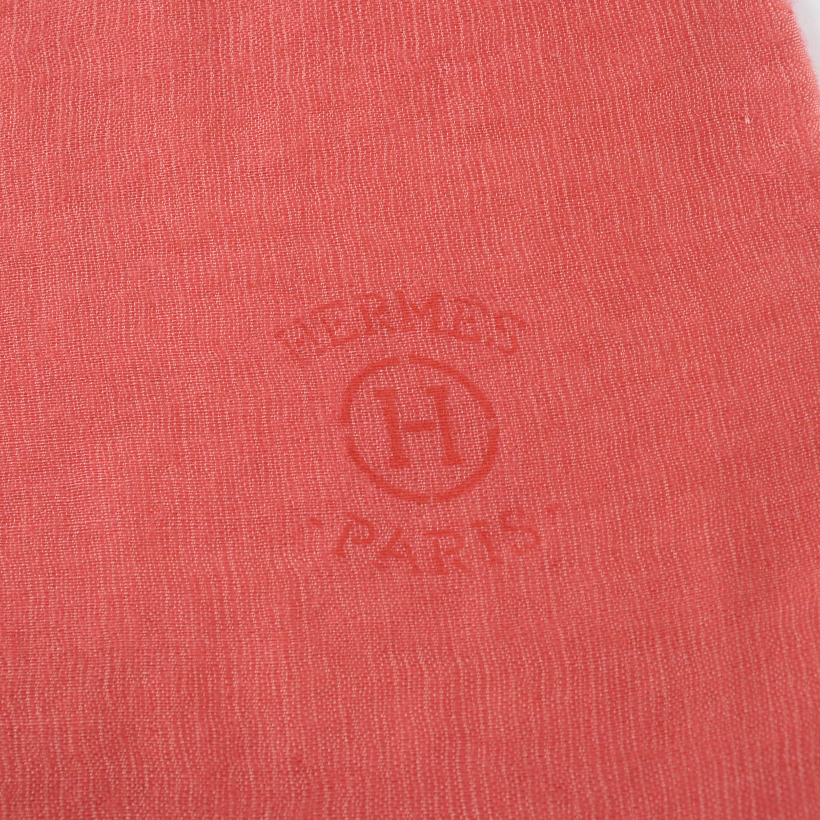 HERMES Cashmere Silk Large Scarf with Logo