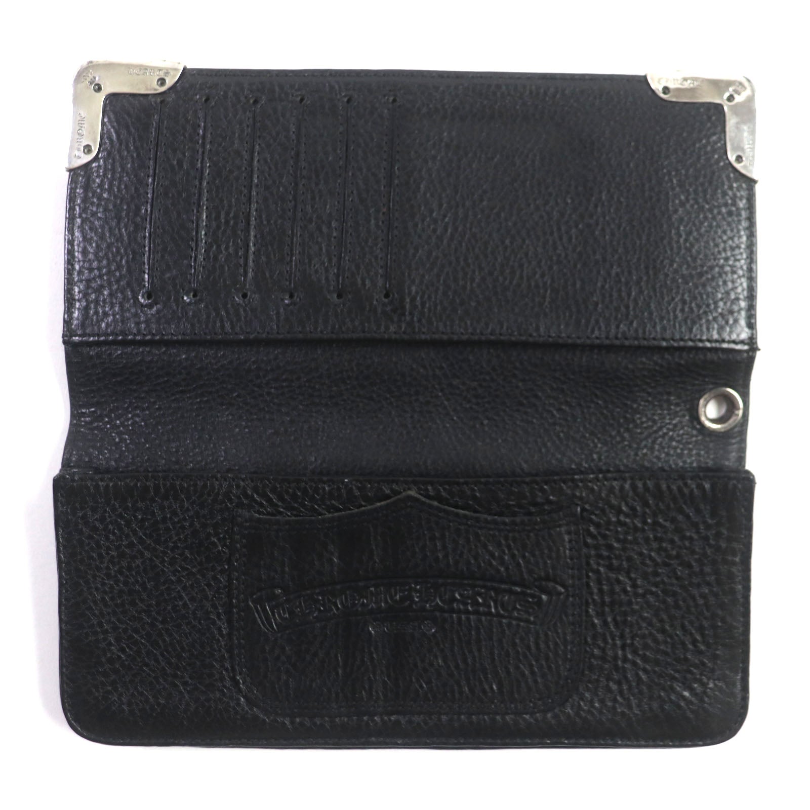 Black Leather Alligator Croc Bi-Fold Wallet