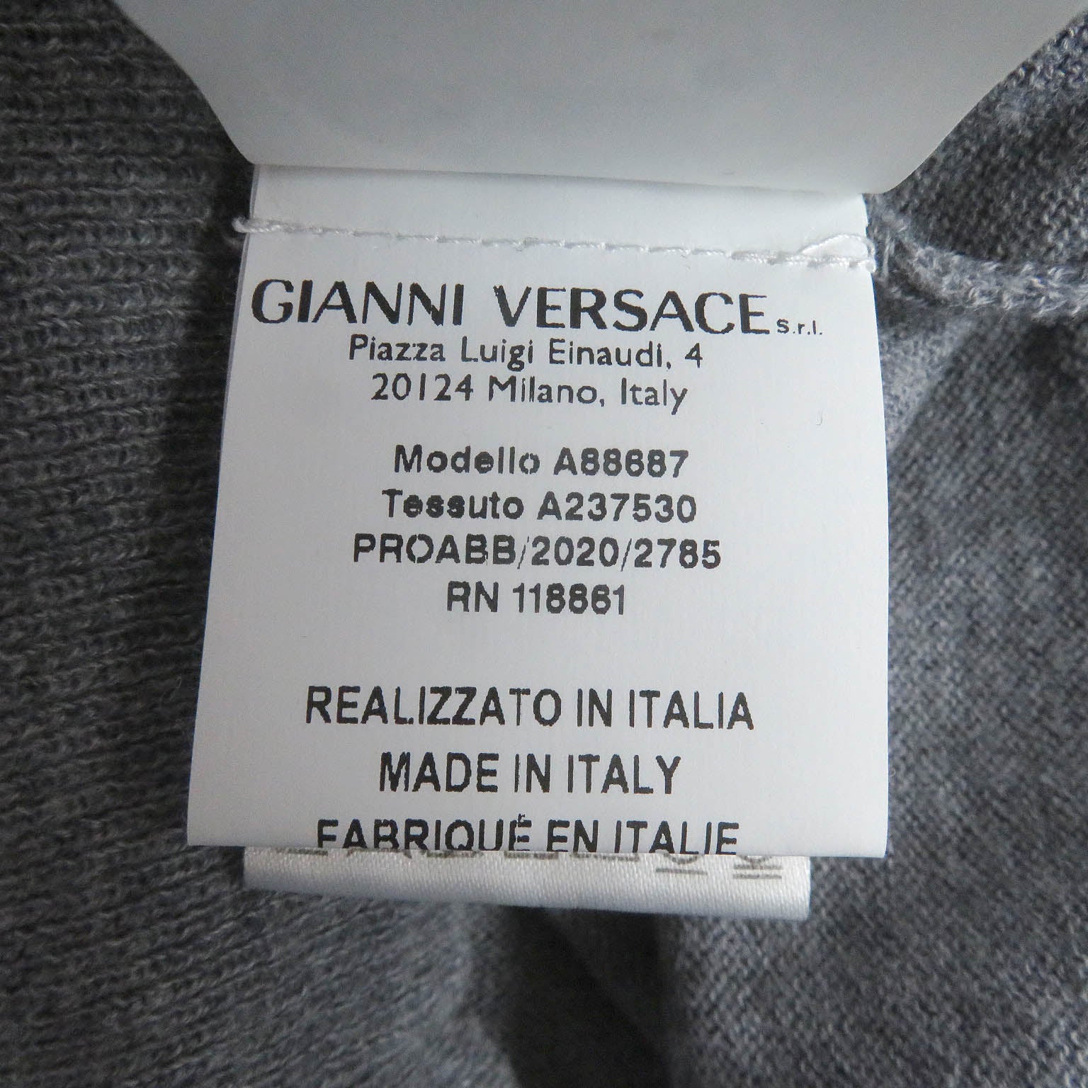 Versace Medusa Knit Sweater Gray 46