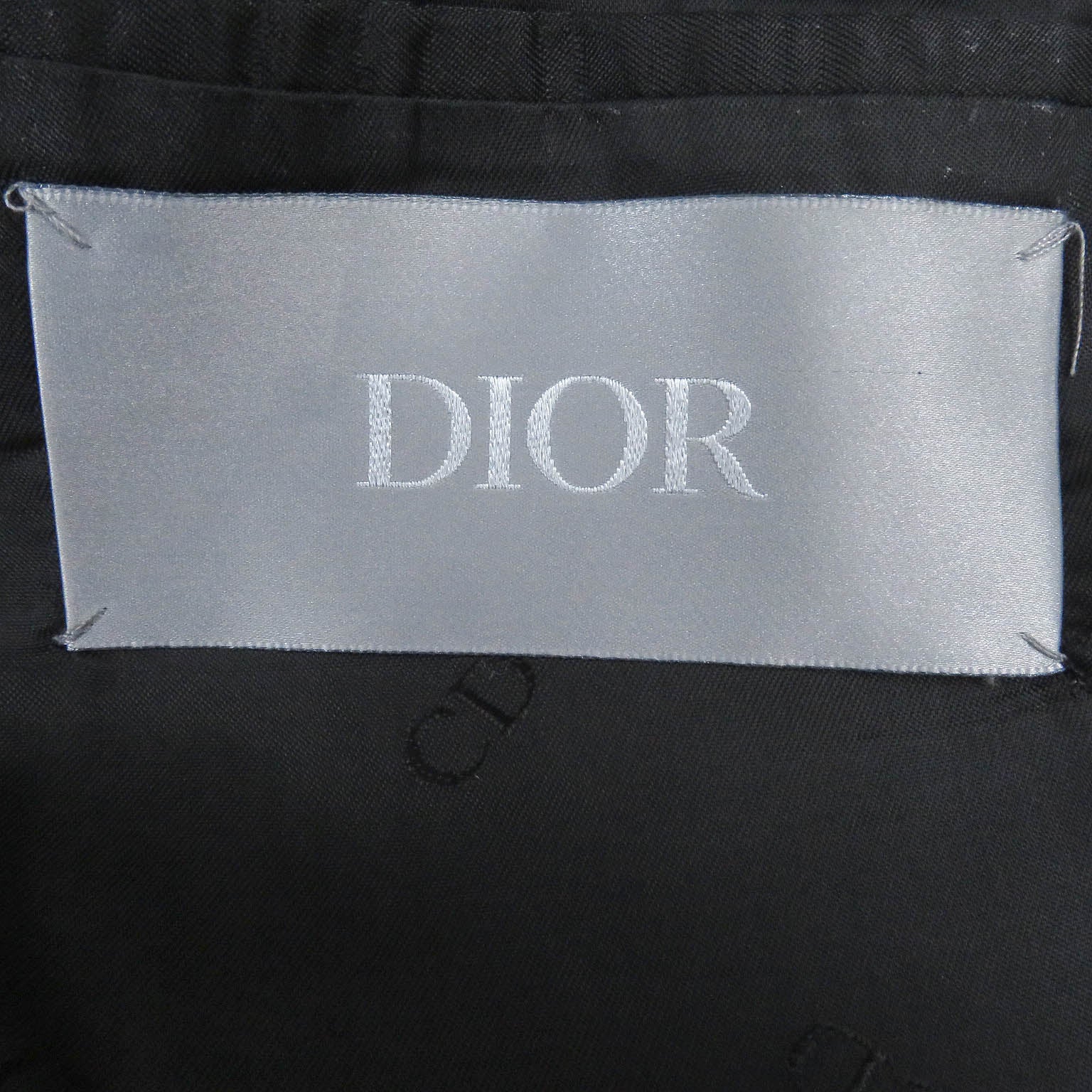 Dior Wool Houndstooth Chesterfield Coat 44