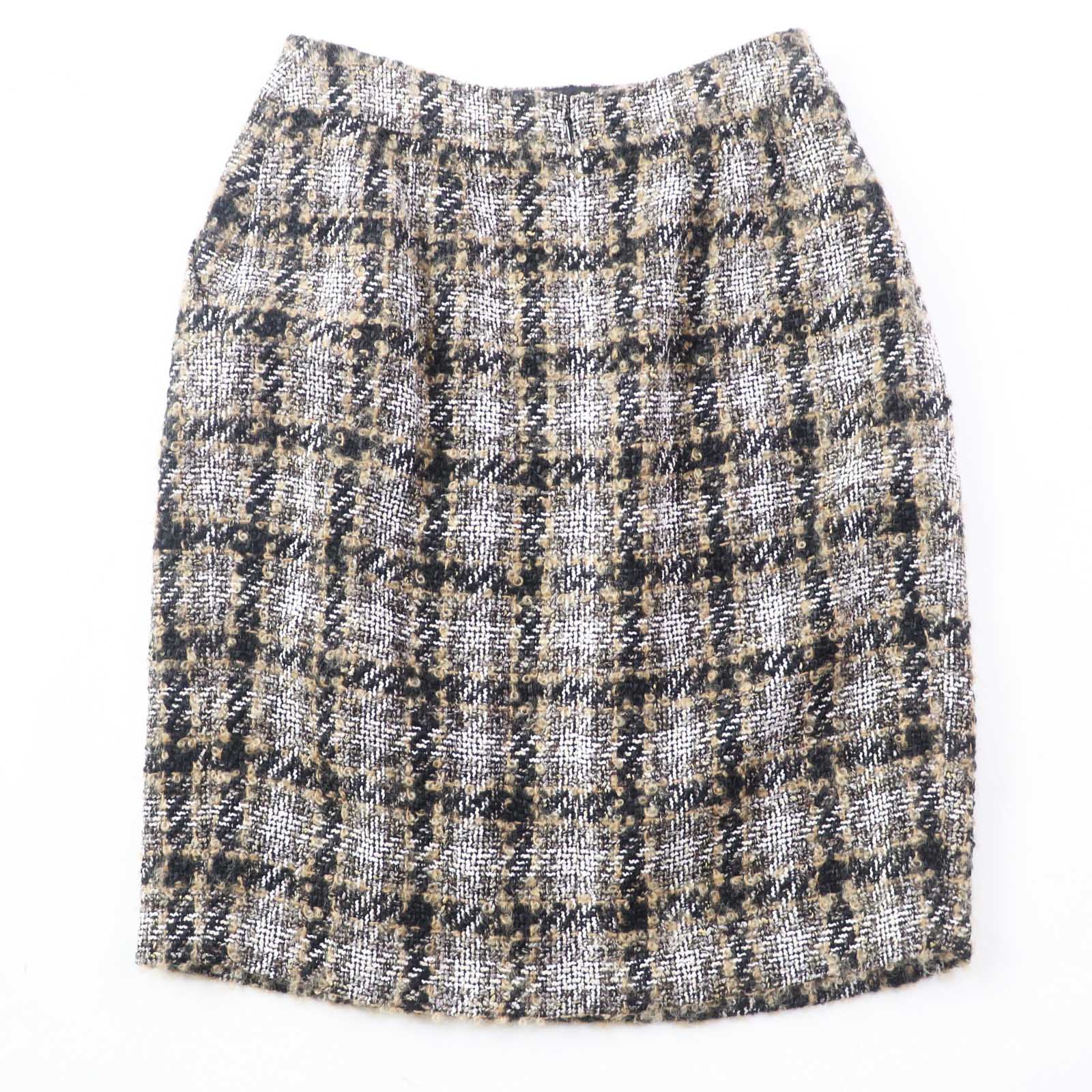 Chanel Tweed Skirt Wool Rayon Acrylic Mohair