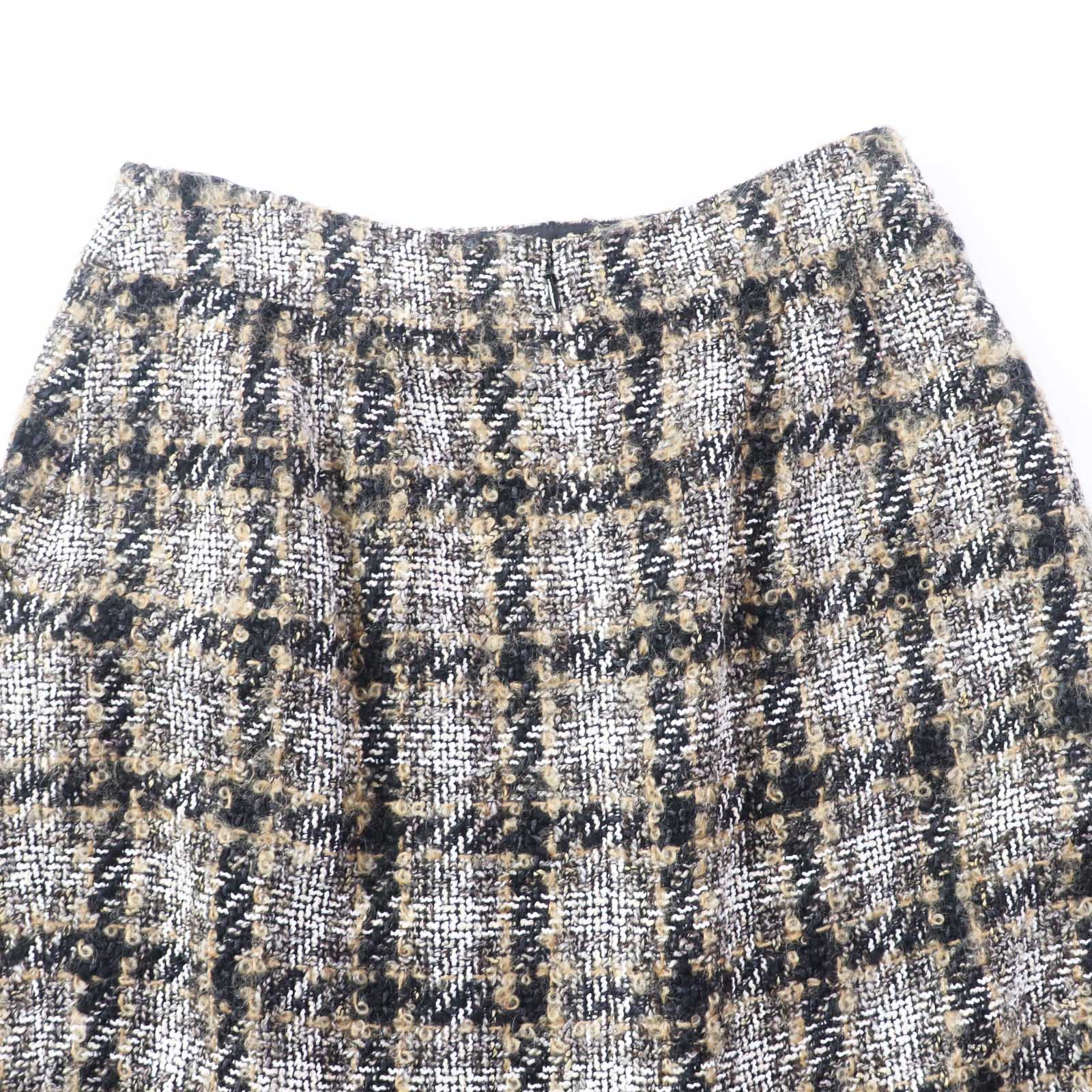 Chanel Tweed Skirt Wool Rayon Acrylic Mohair