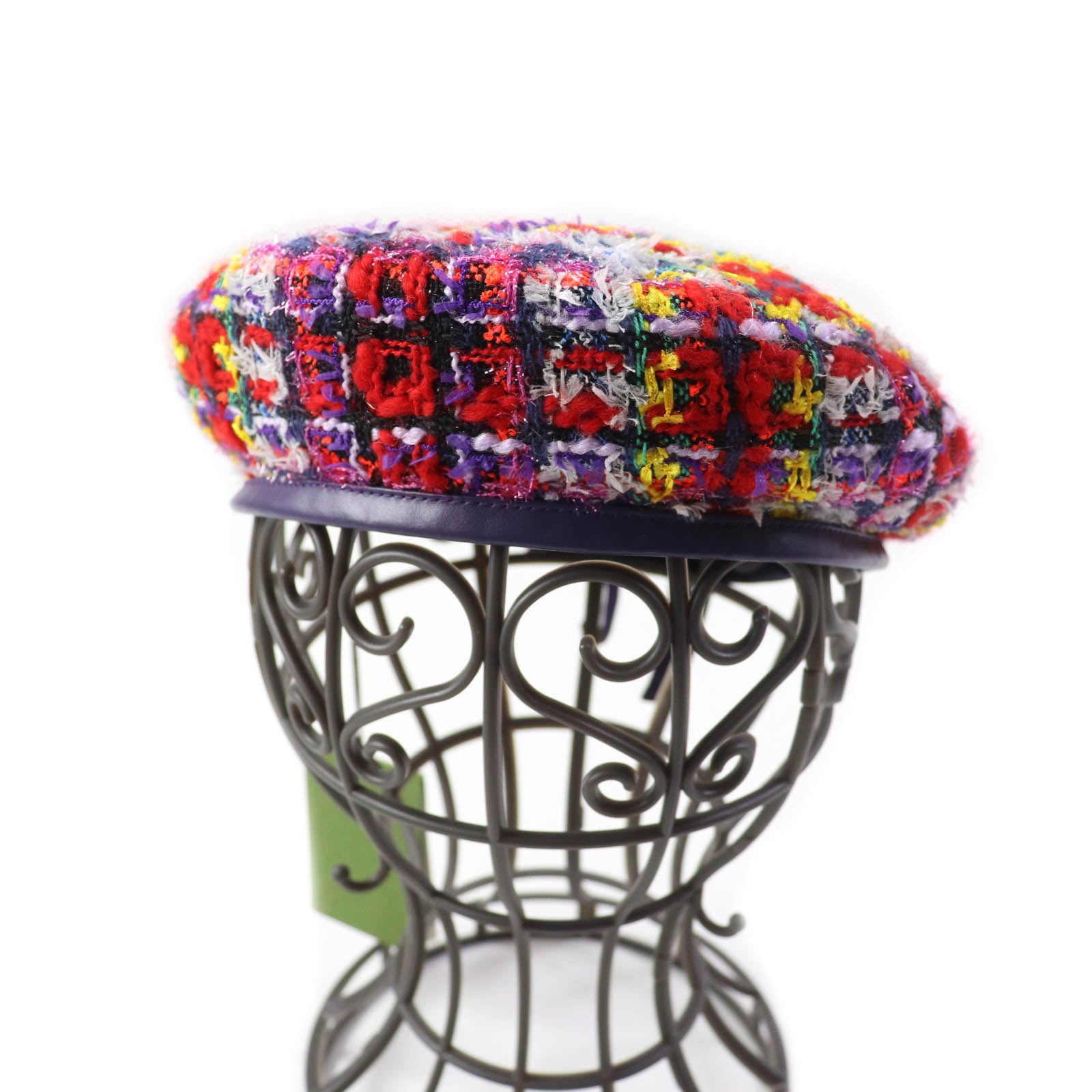 Gucci Double G Metal Tweed Beret Multicolor M