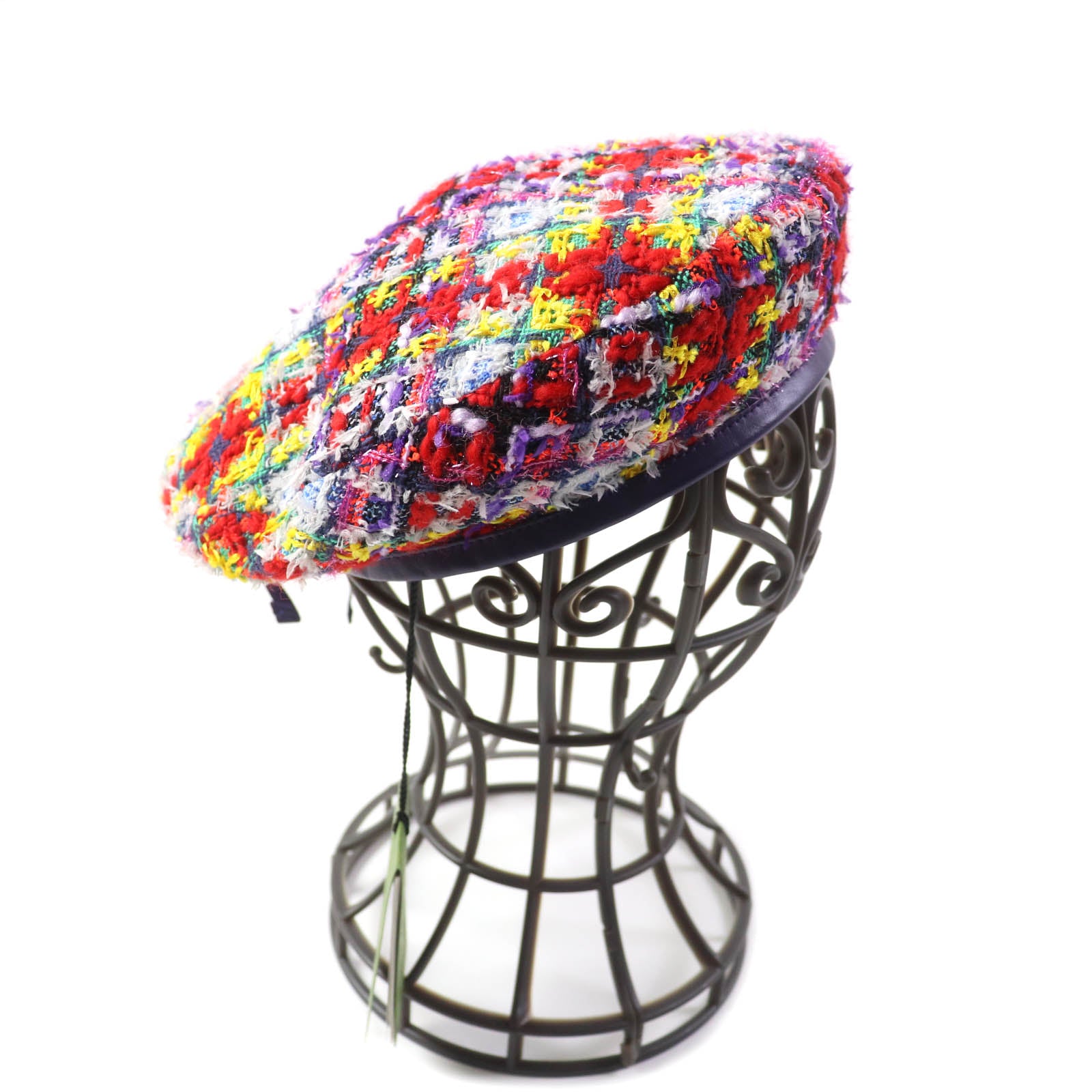 Gucci Double G Metal Tweed Beret Multicolor M