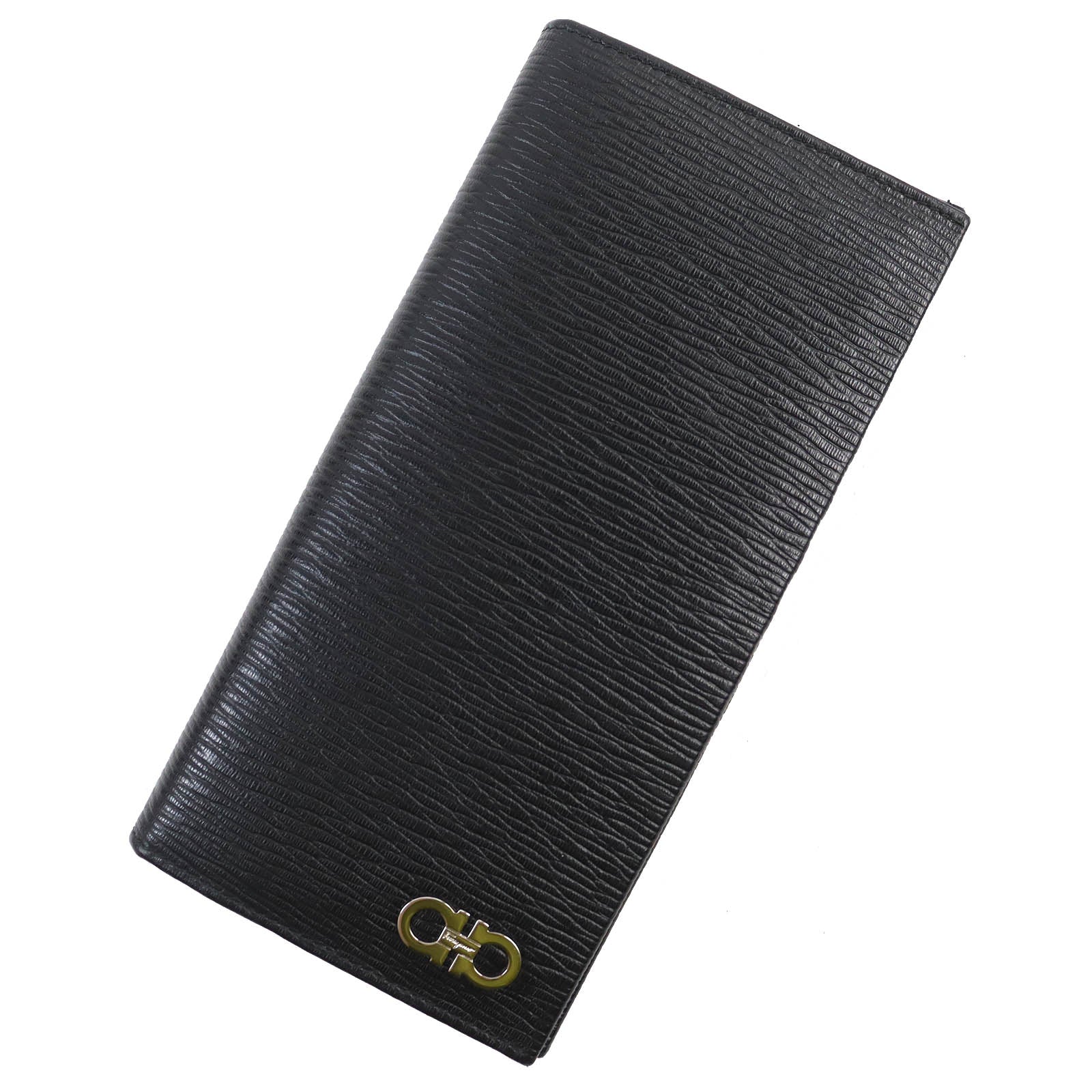 Salvatore Ferragamo Double Gancini Leather Bifold Wallet