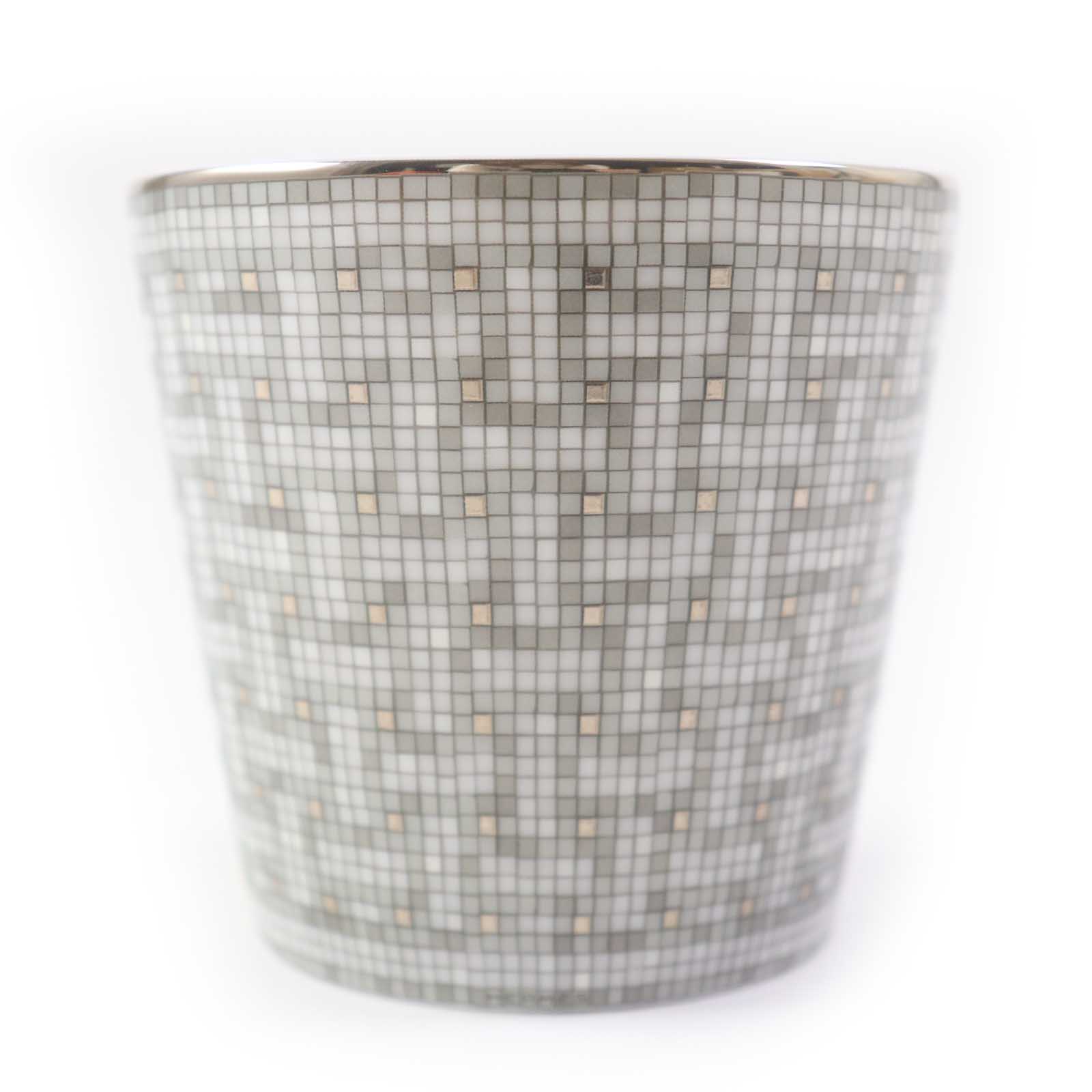 HERMES Mosaic 24 Van Cator Mug Gray White