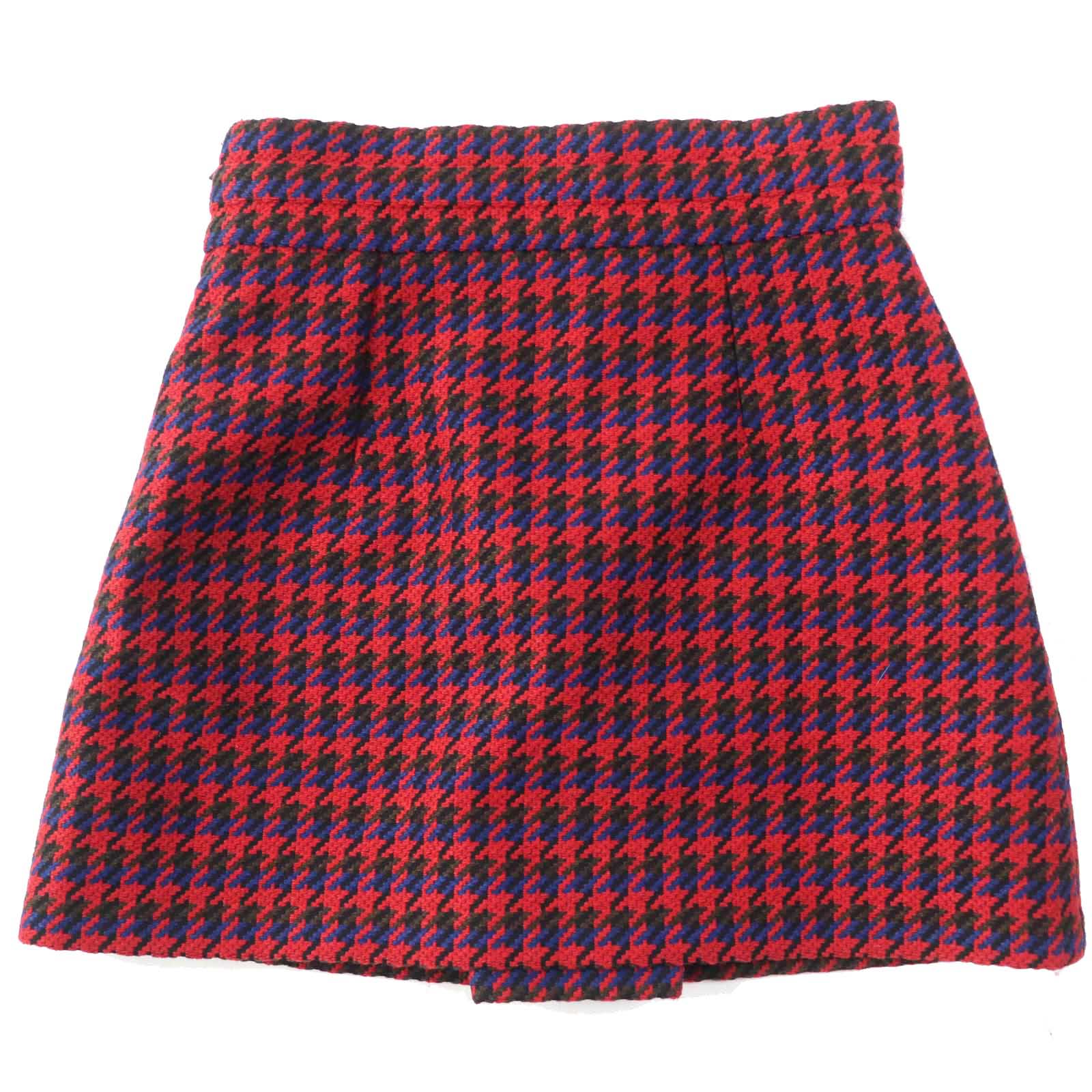 GUCCI Wool Nylon Houndstooth Skirt 40 Women