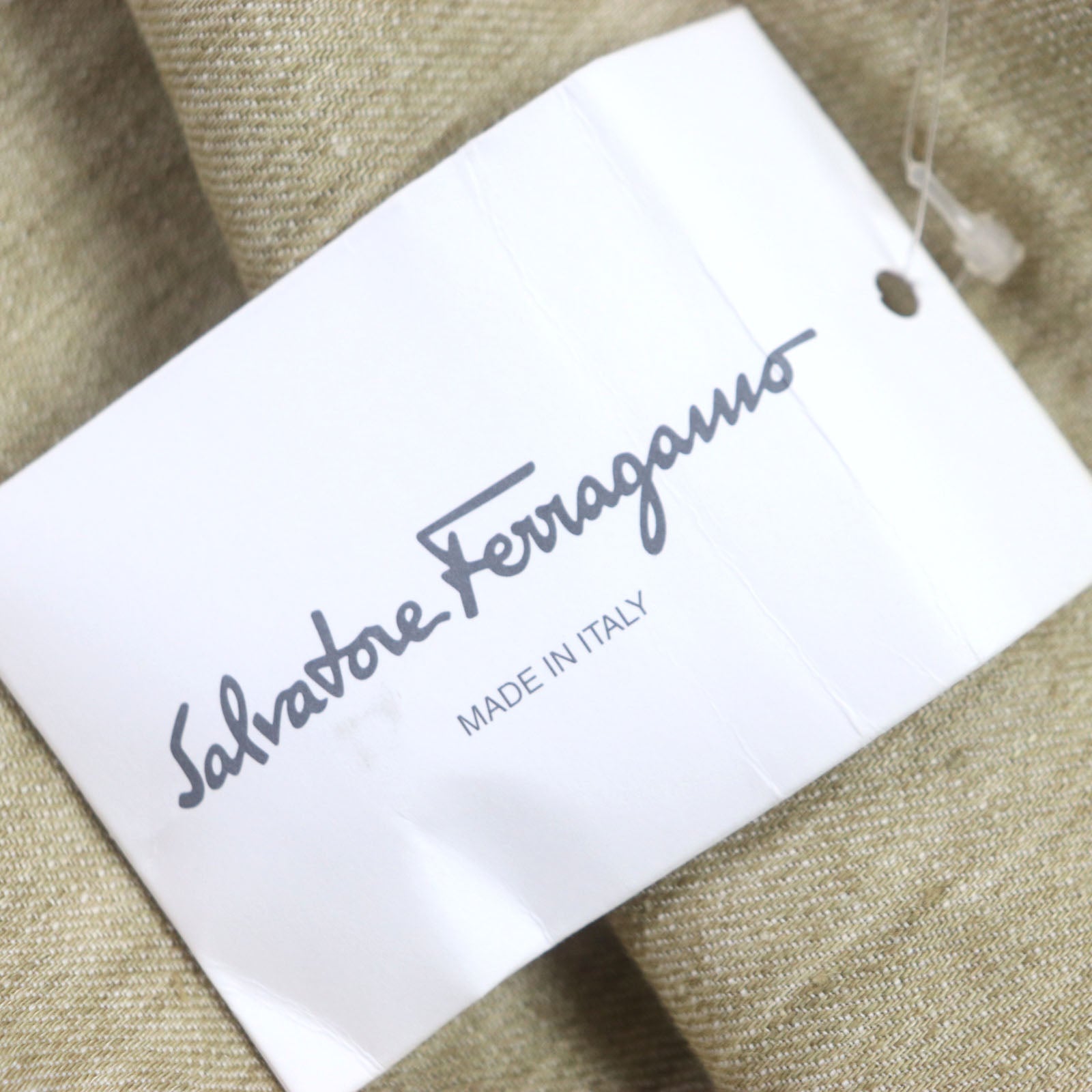 Salvatore Ferragamo Linen Silk Logo Button Jacket