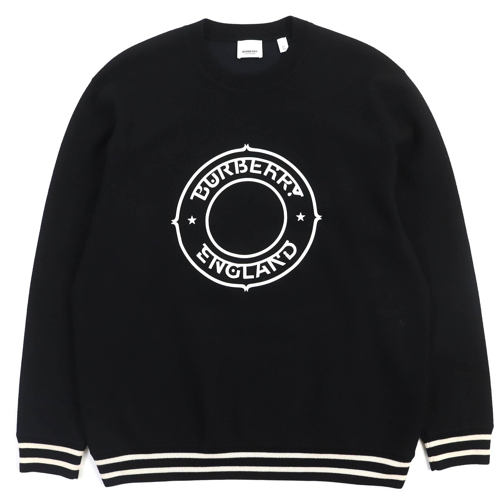 Burberry Logo Graphic Sweatshirt Black White XL