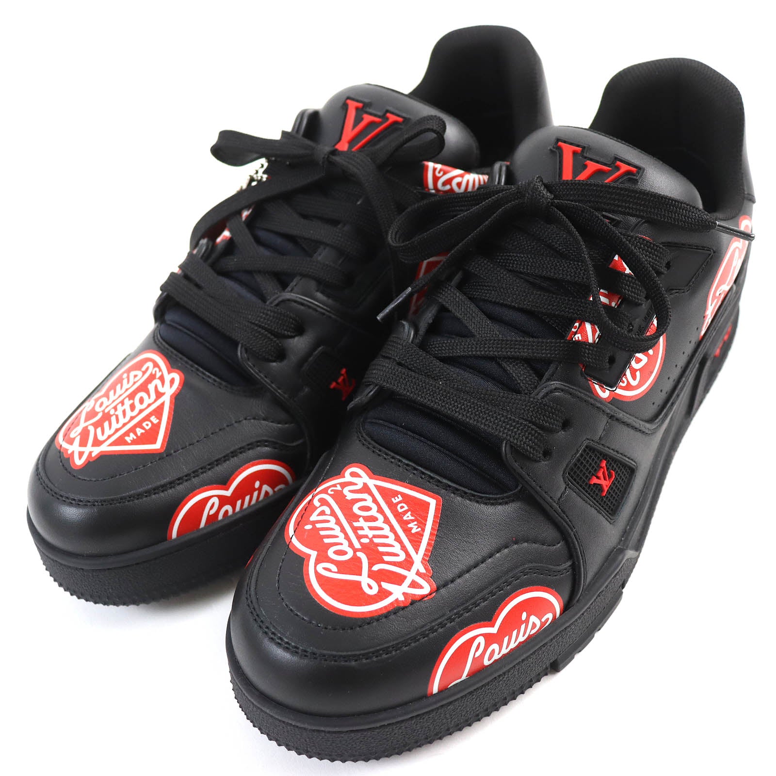 Louis Vuitton NIGO Heart Logo Leather Sneakers 7.5