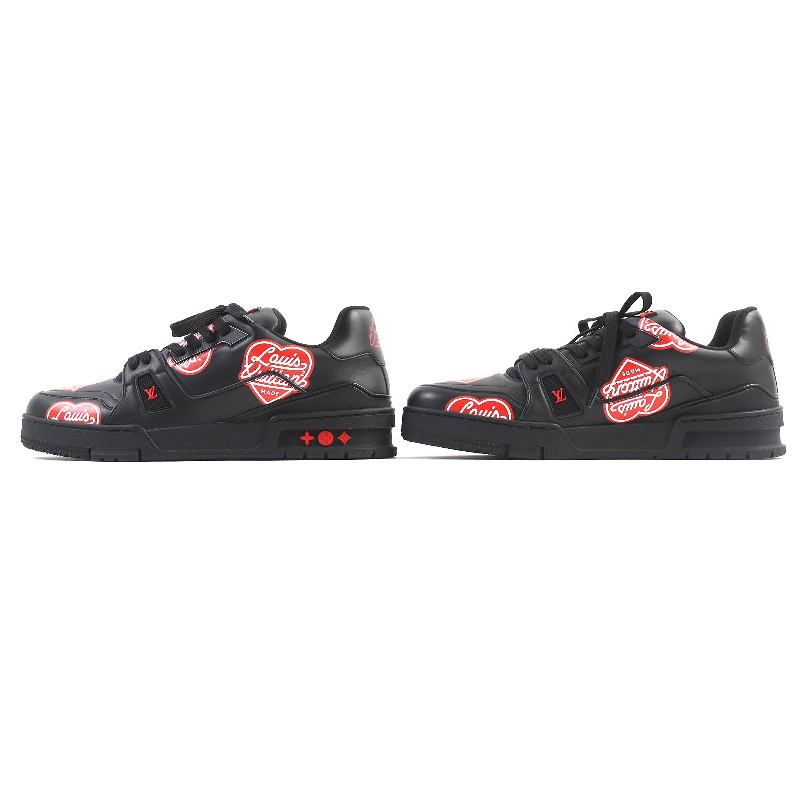 Louis Vuitton NIGO Heart Logo Leather Sneakers 7.5