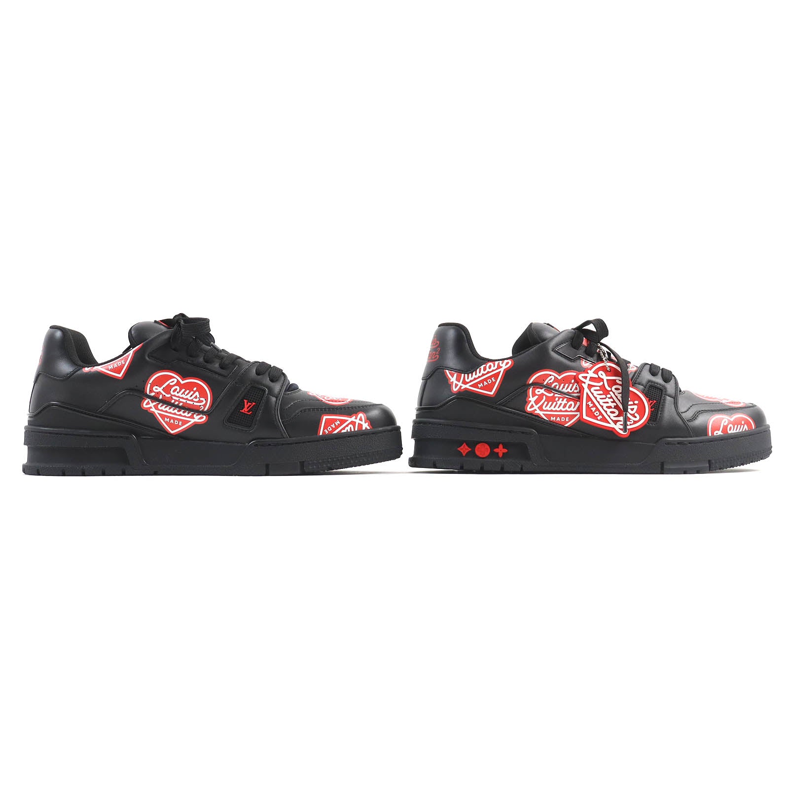 Louis Vuitton NIGO Heart Logo Leather Sneakers 7.5