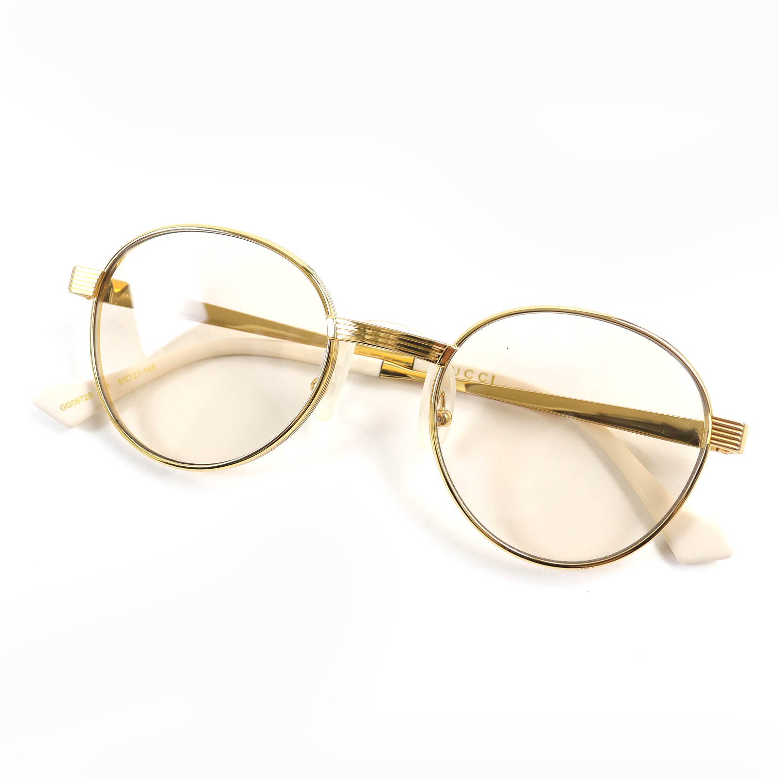 Gucci GG0872S Sunglasses Gold Off-white