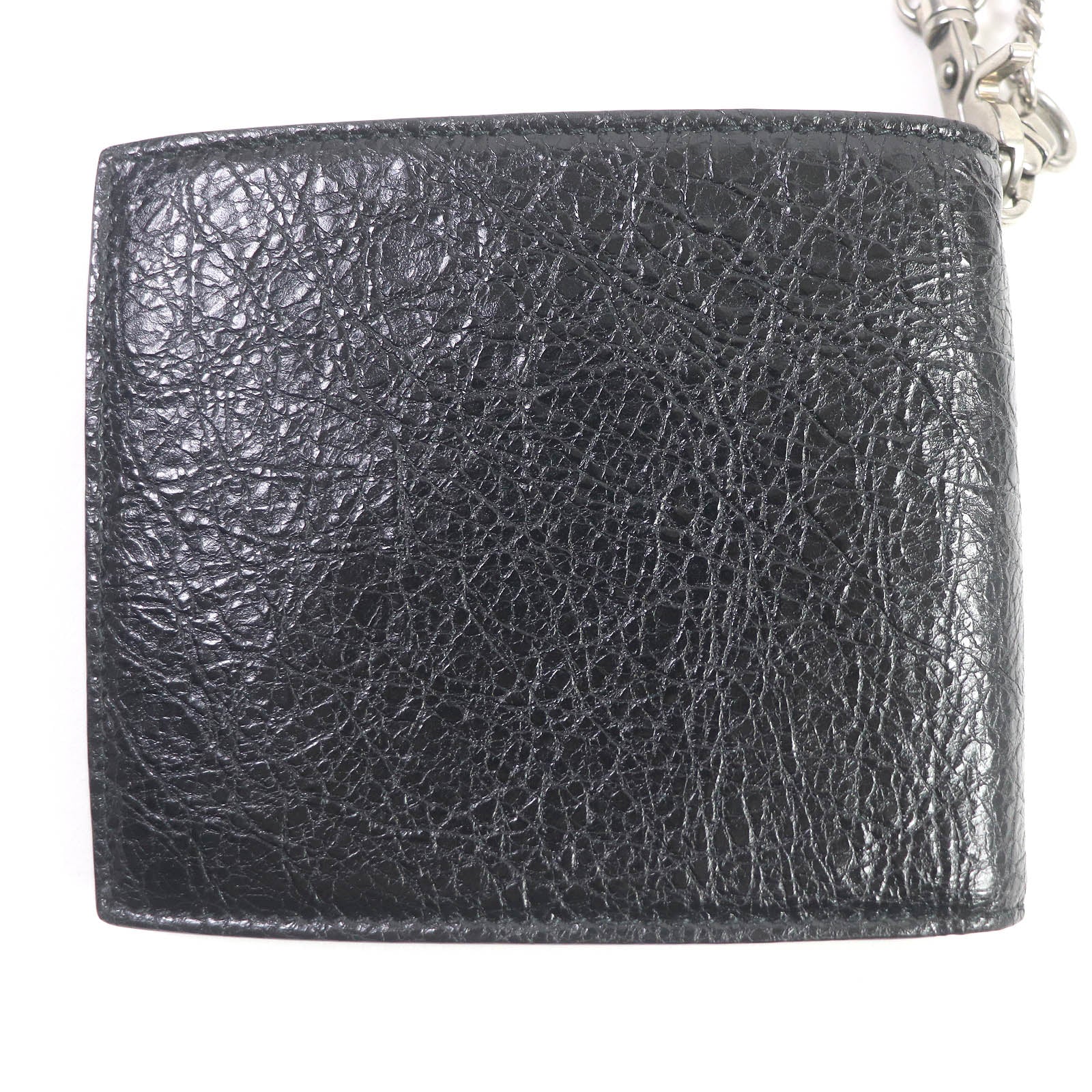 Balenciaga Leather Bifold Wallet with Chain