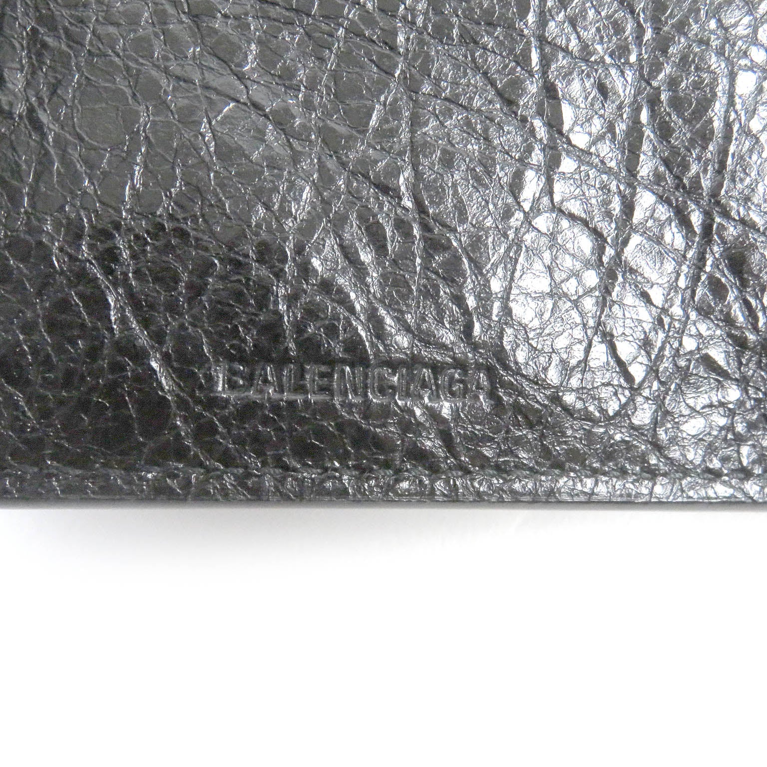 Balenciaga Leather Bifold Wallet with Chain