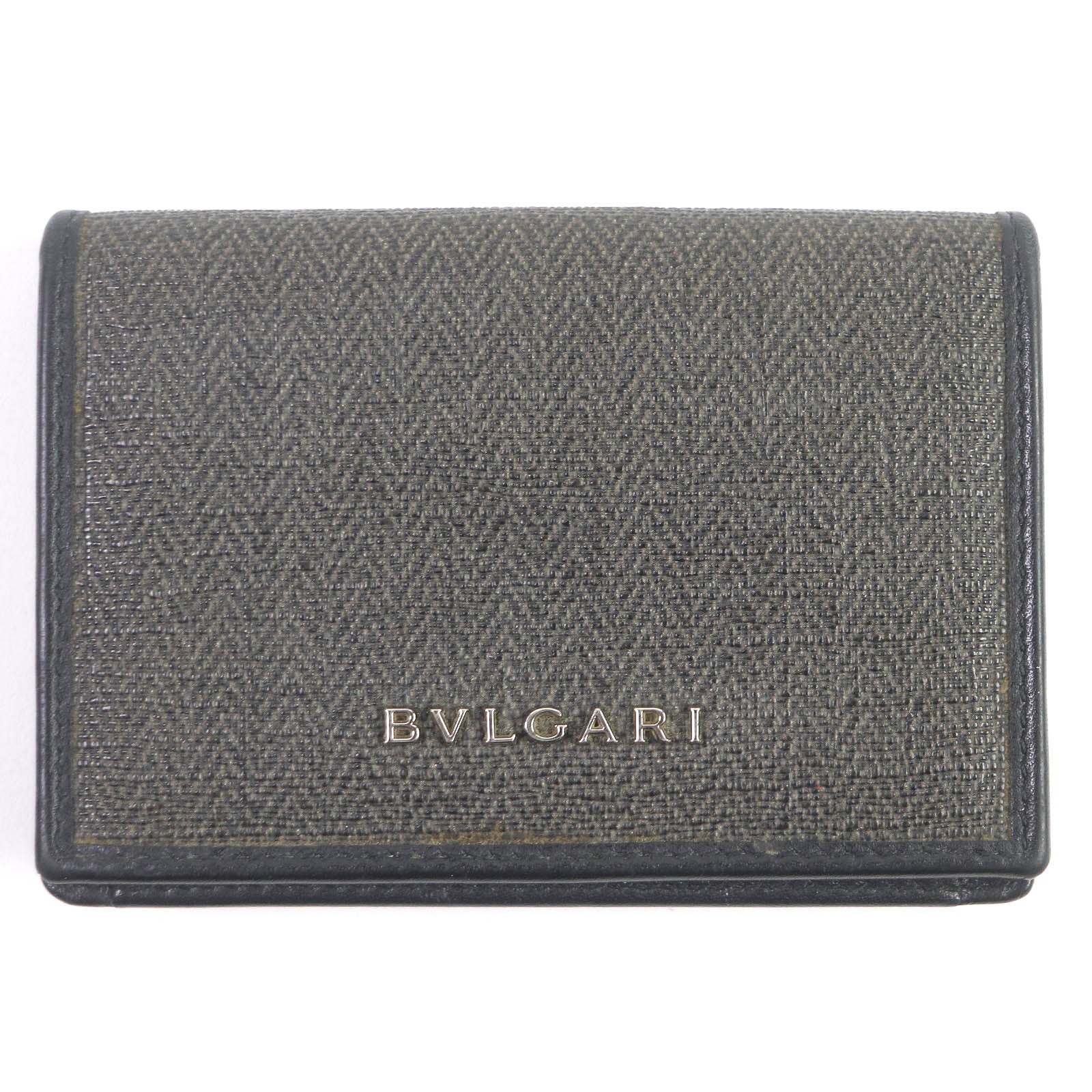 BVLGARI Leather Bifold Wallet Card Holder