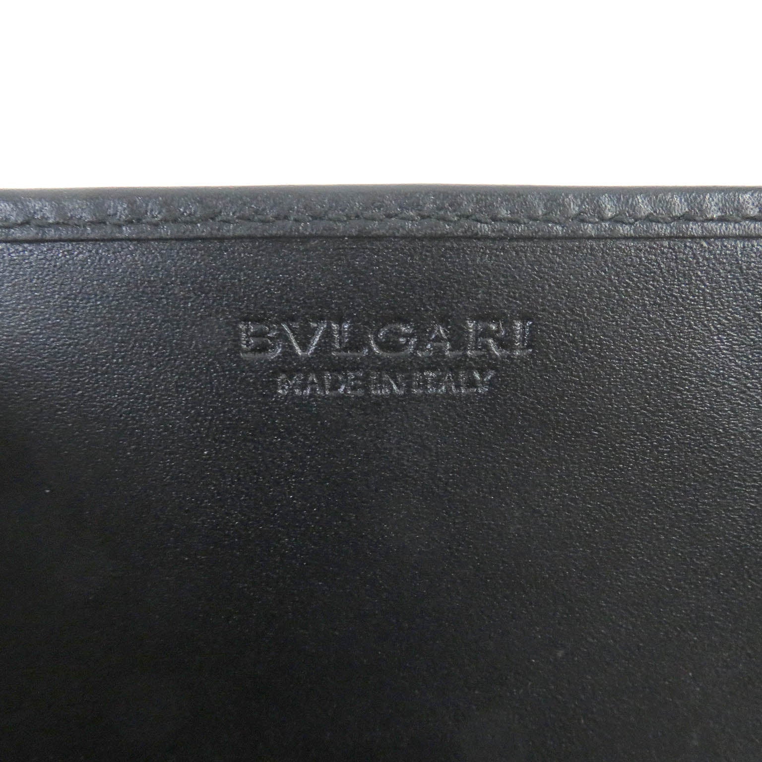 BVLGARI Leather Bifold Wallet Card Holder