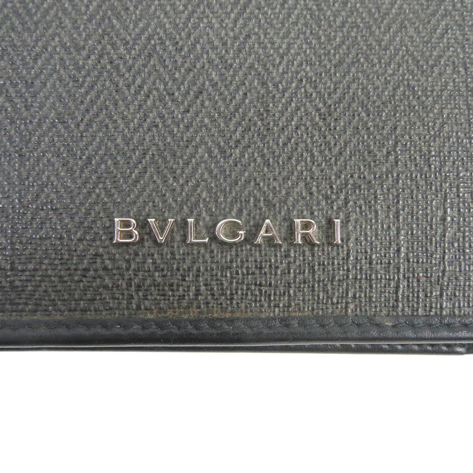 BVLGARI Leather Bifold Wallet Card Holder