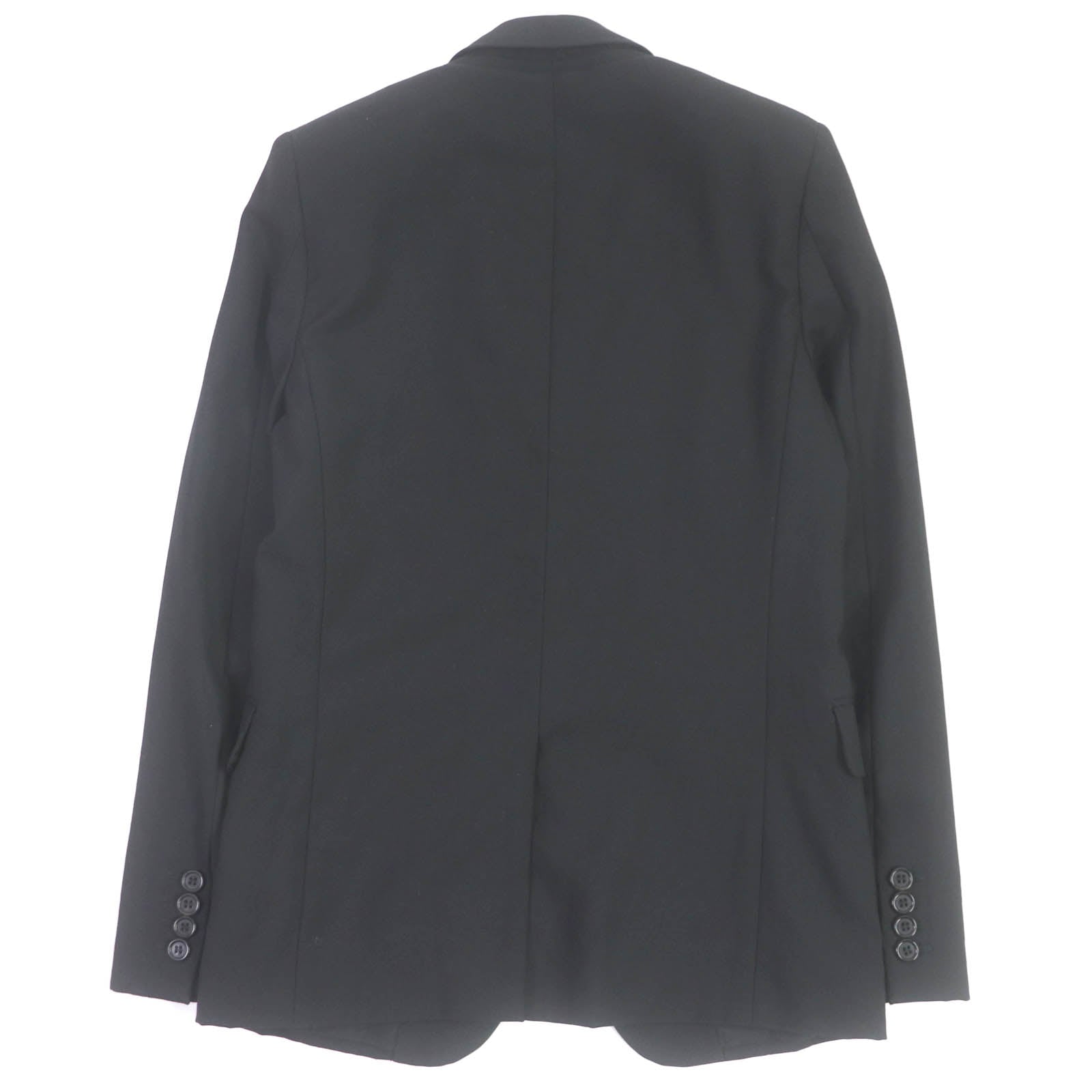 Saint Laurent Wool Cotton Blazer Jacket Black