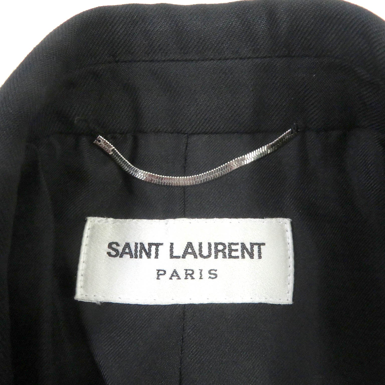 Saint Laurent Wool Cotton Blazer Jacket Black