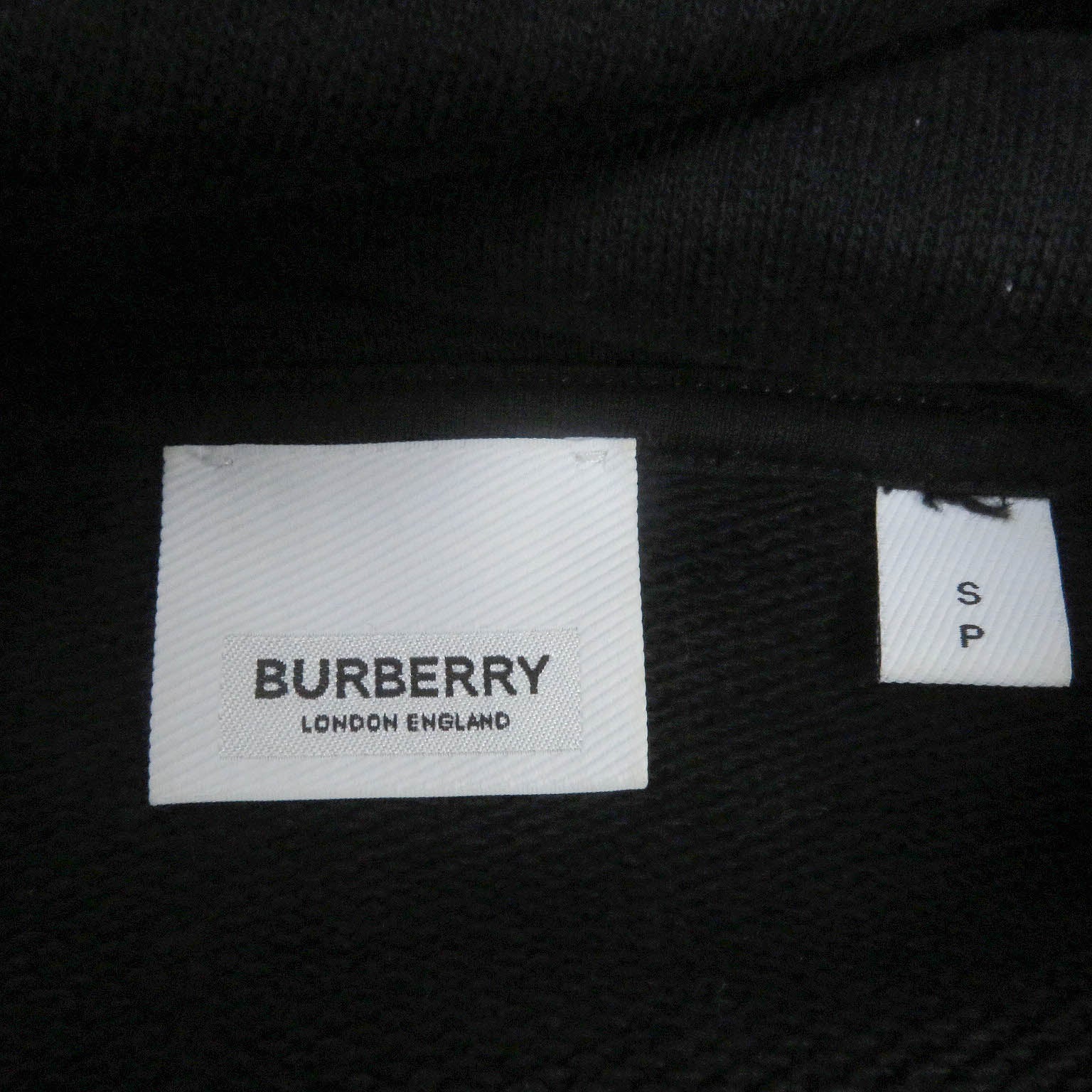 Burberry Cotton Unicorn Logo Hoodie Black S