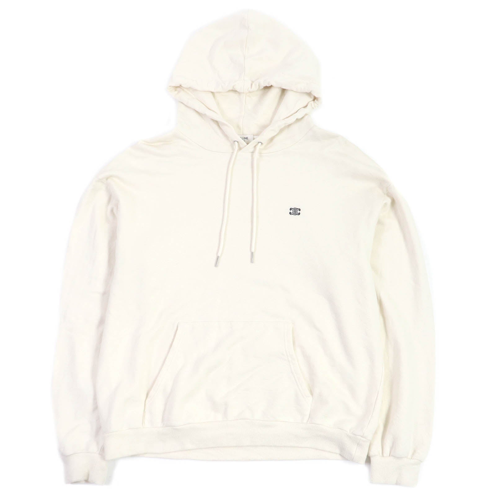 Celine Cotton Cashmere Triomphe Embroidery Hoodie