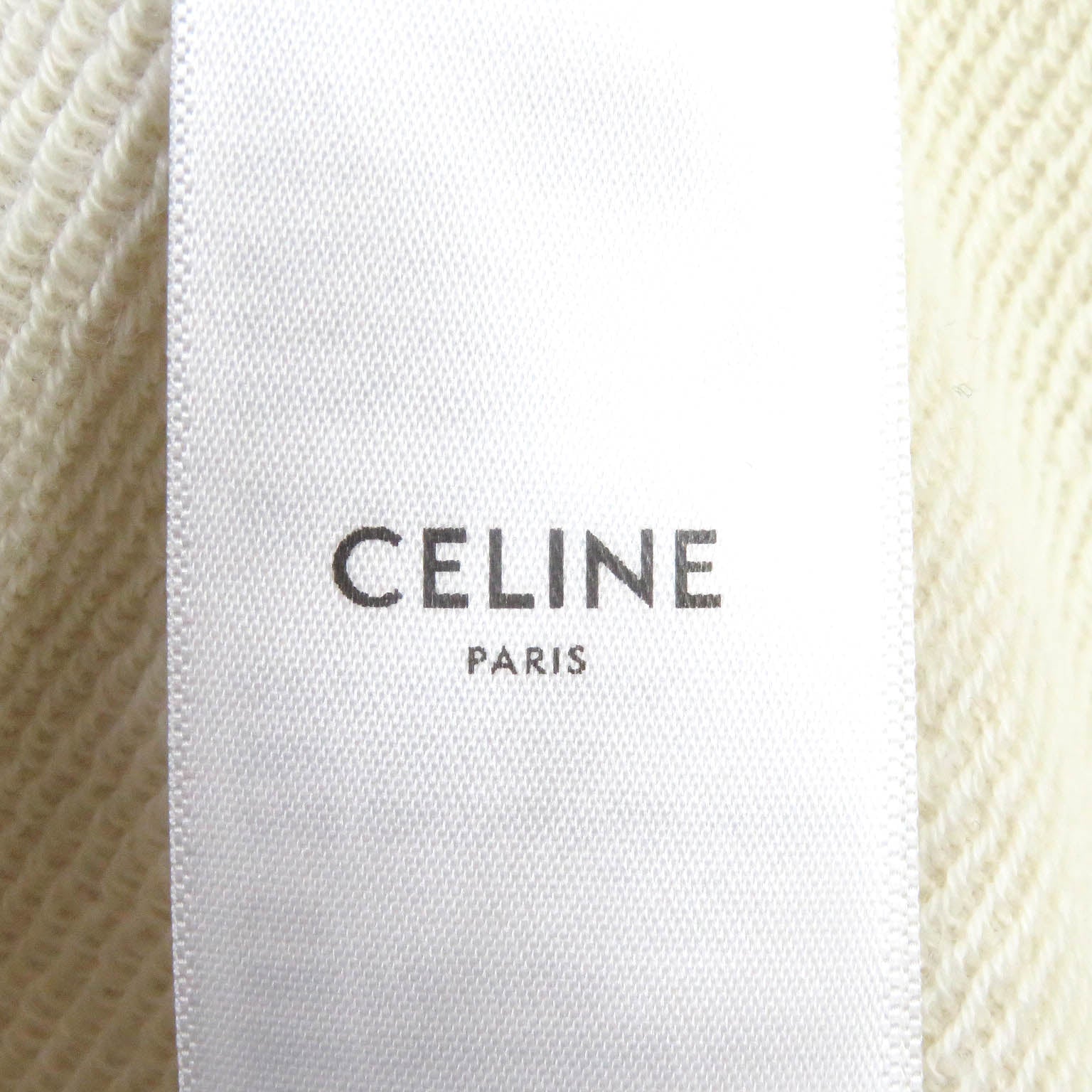 Celine Cotton Cashmere Triomphe Embroidery Hoodie