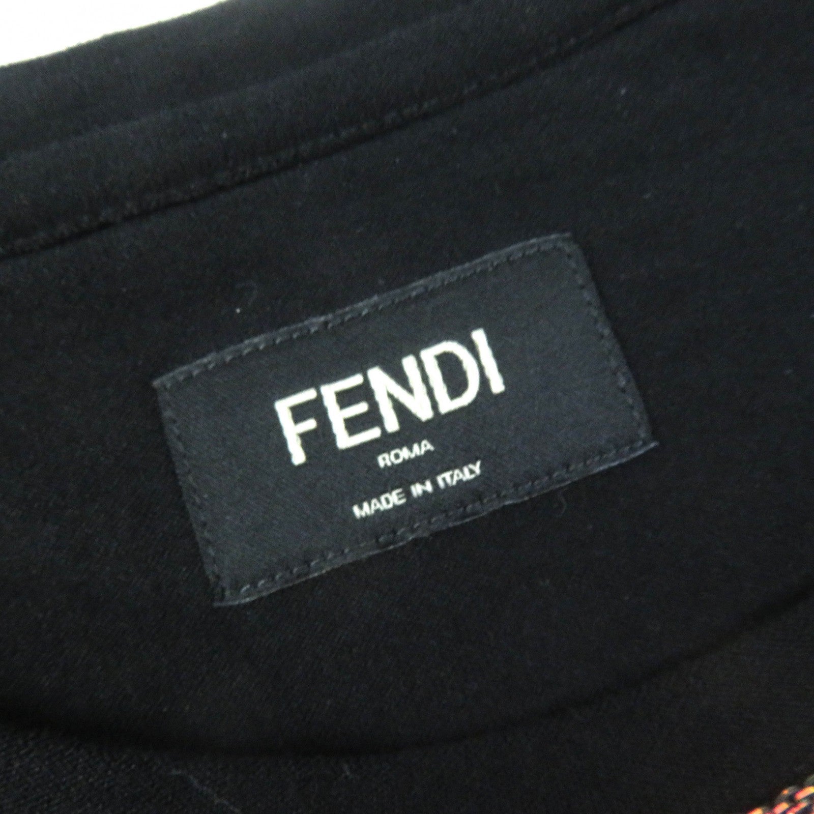 Fendi Jacquard Logo Glitter T-shirt Black XXL