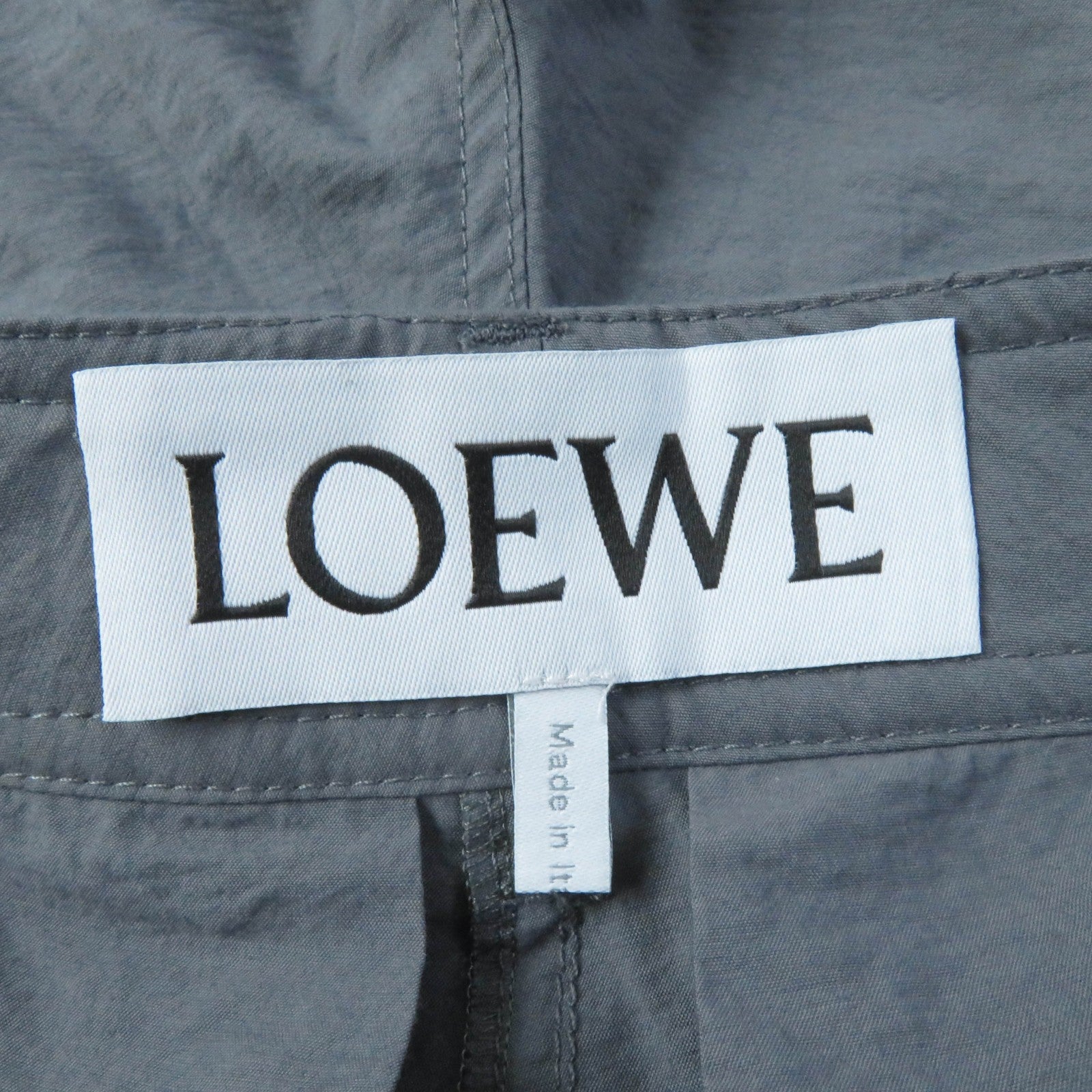 Loewe Cotton Nylon Design Pants Gray 34 Women