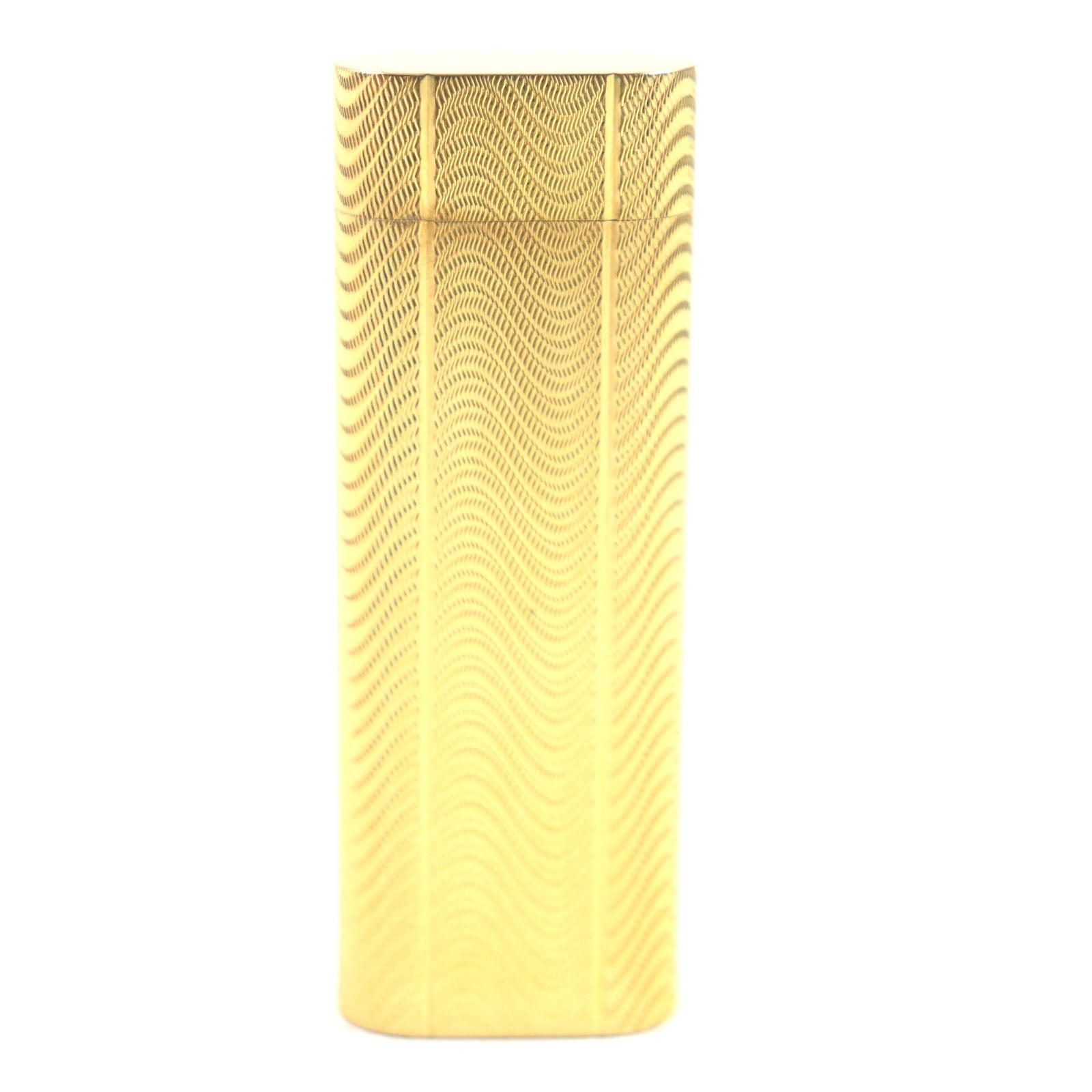 Cartier Oval Wave Gas Lighter Gold Case