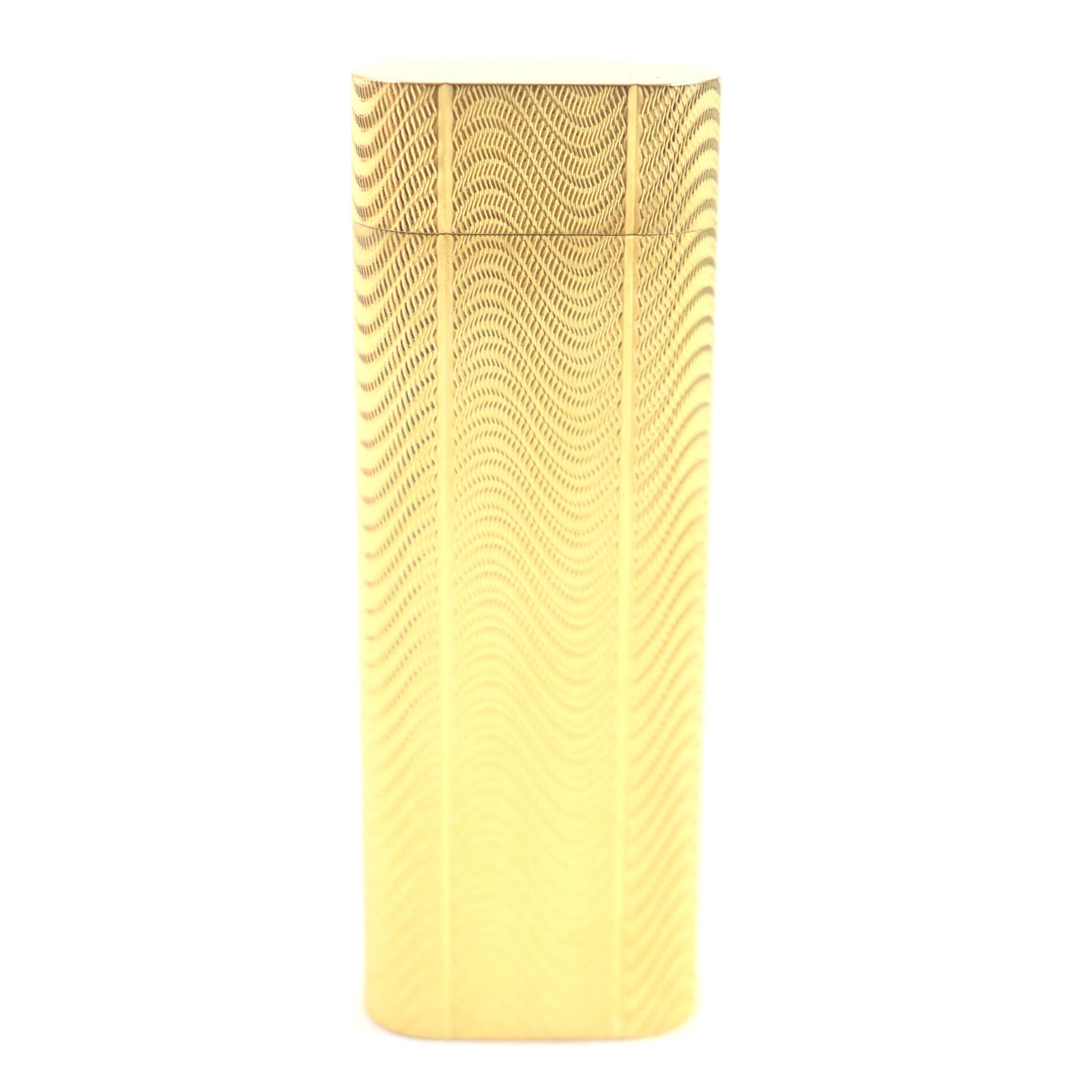 Cartier Oval Wave Gas Lighter Gold Case