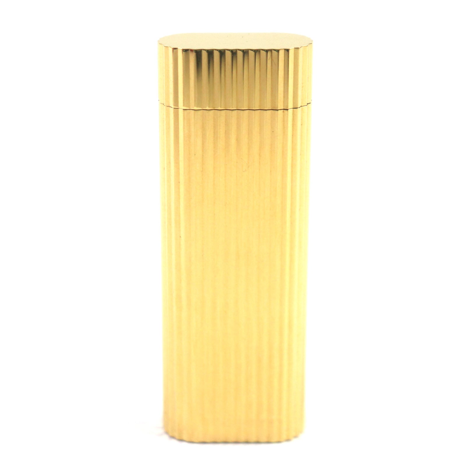 Cartier Oval Stripe Gas Lighter Gold Case