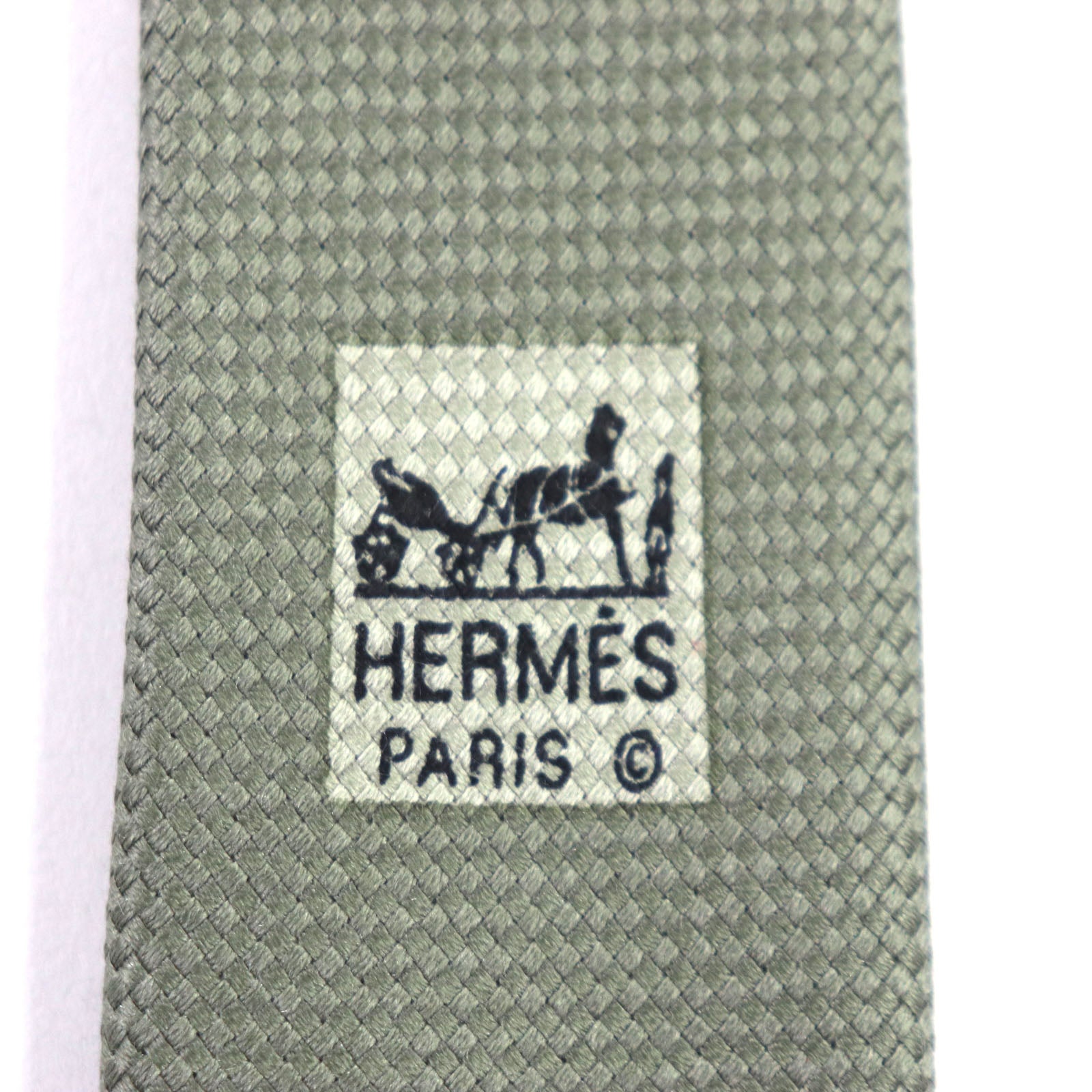 Hermes Silk Eucalyptus Cravat Tie