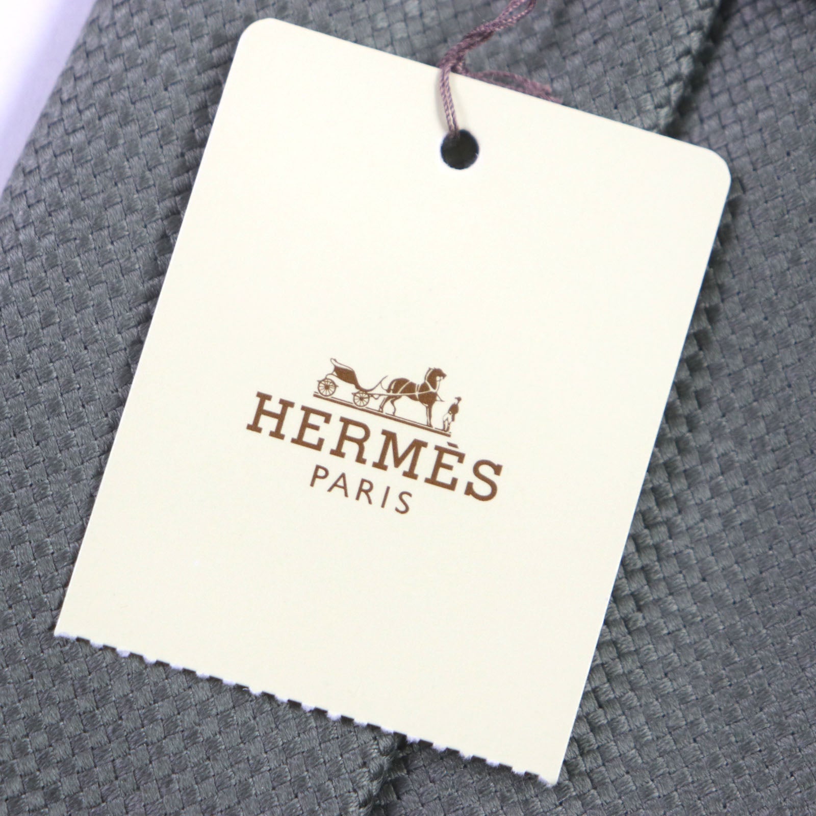 Hermes Silk Eucalyptus Cravat Tie