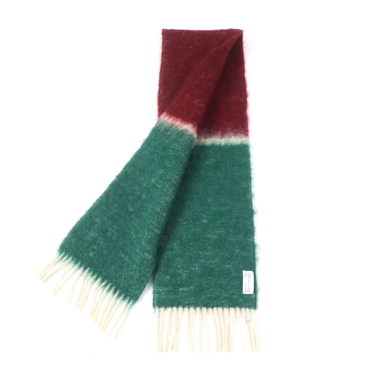 Loewe Mohair Wool Anagram Logo Fringe Scarf