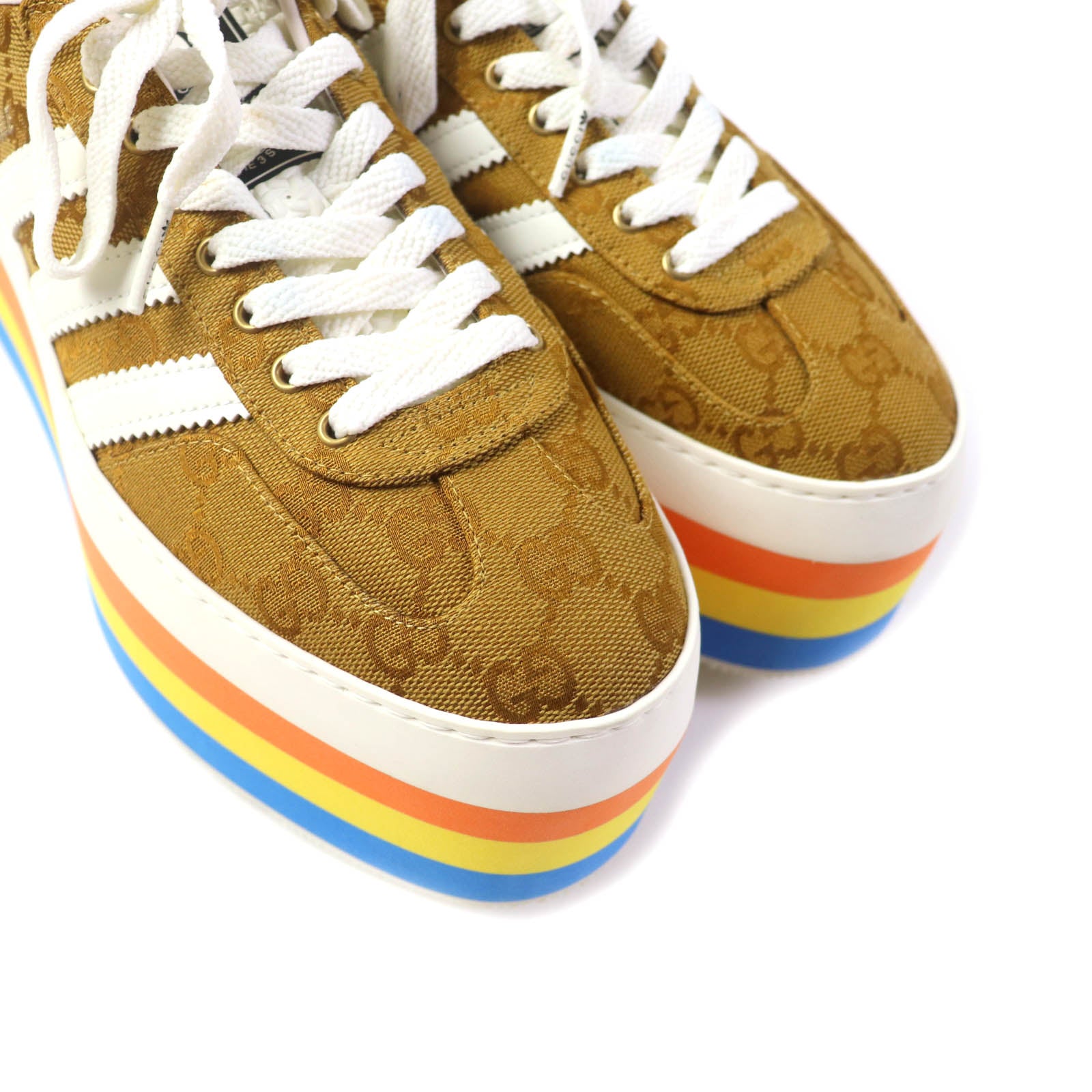 Gucci Gazelle GG Canvas Platform Sneakers