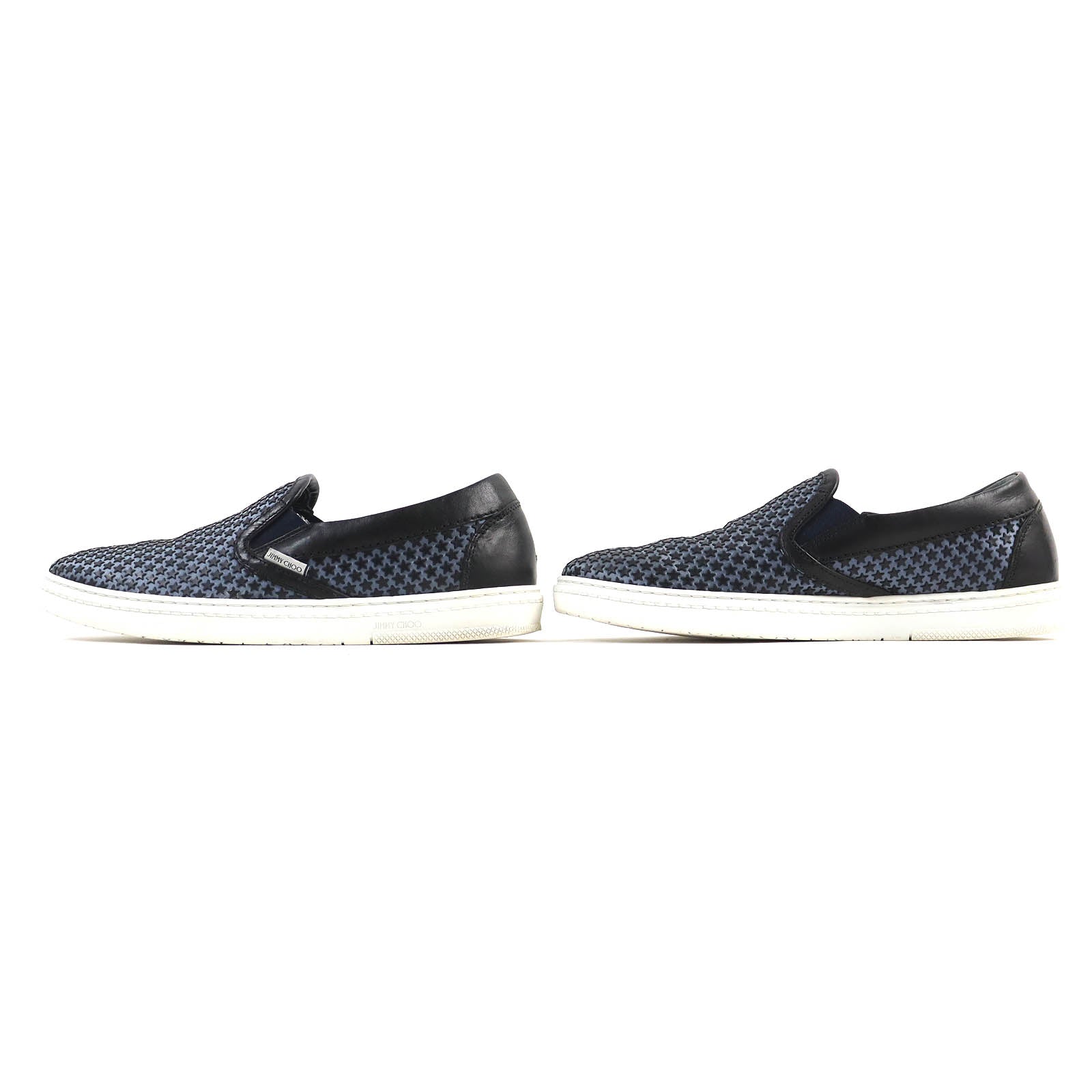 Jimmy Choo Leather Rubber Star Slip-ons Sneakers