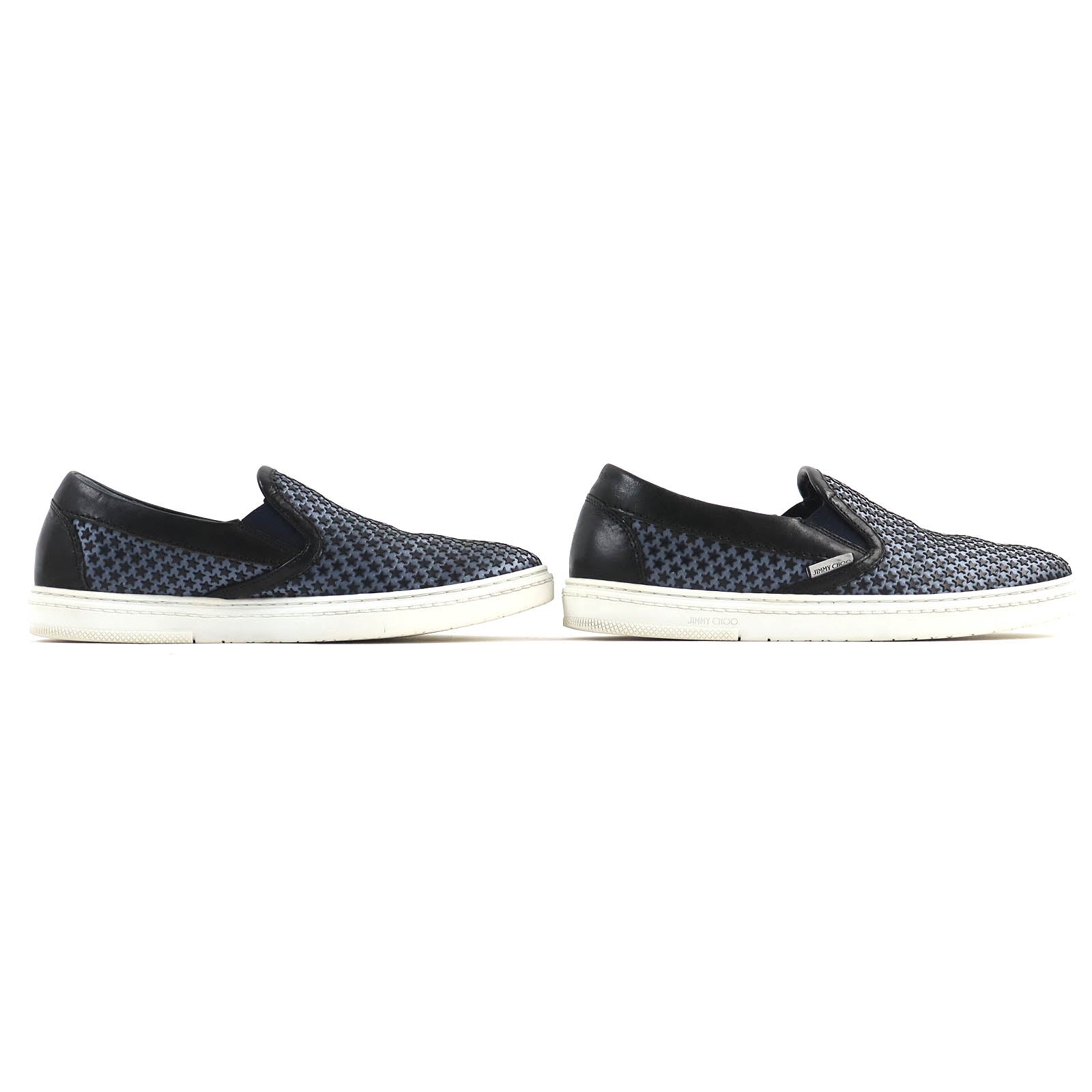 Jimmy Choo Leather Rubber Star Slip-ons Sneakers