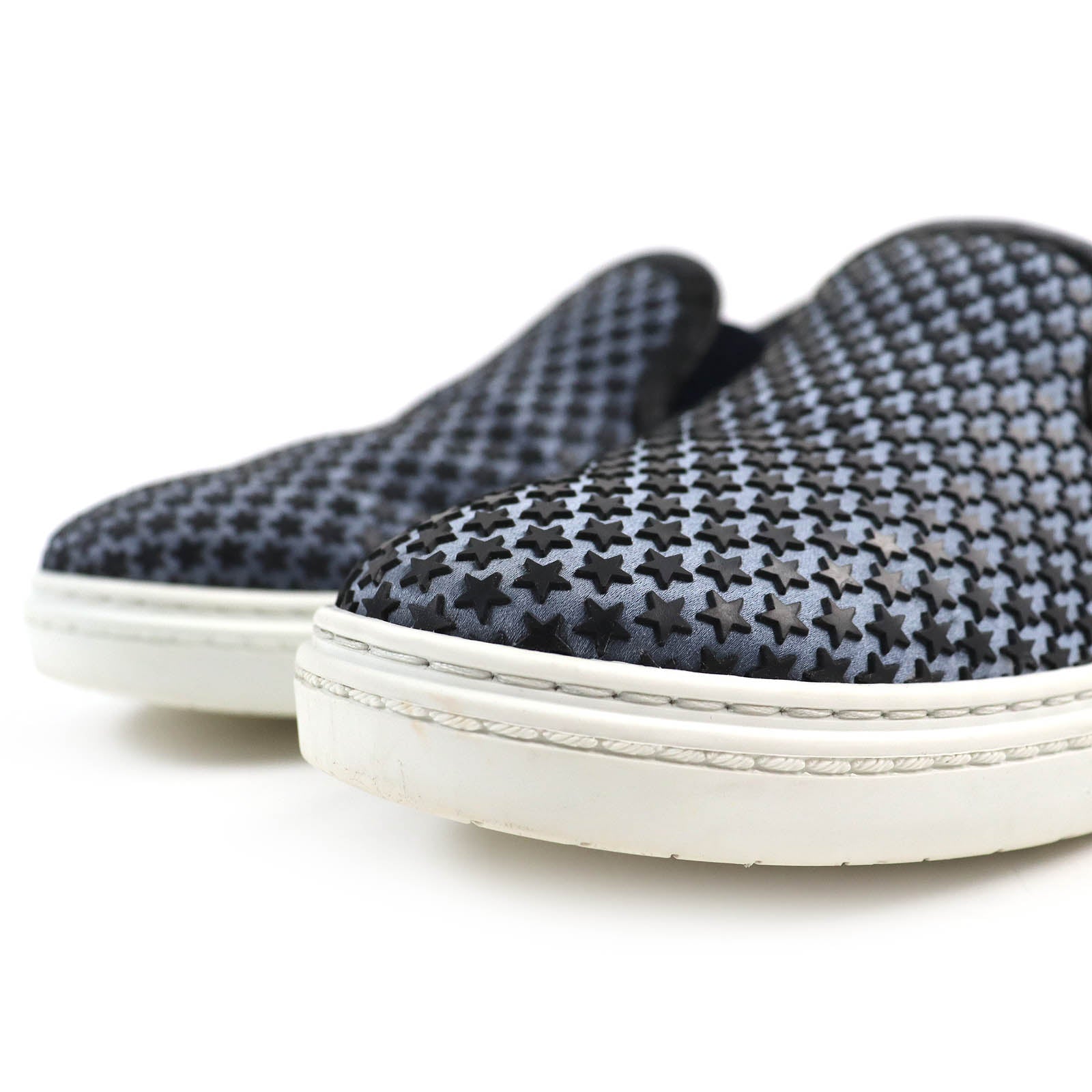 Jimmy Choo Leather Rubber Star Slip-ons Sneakers