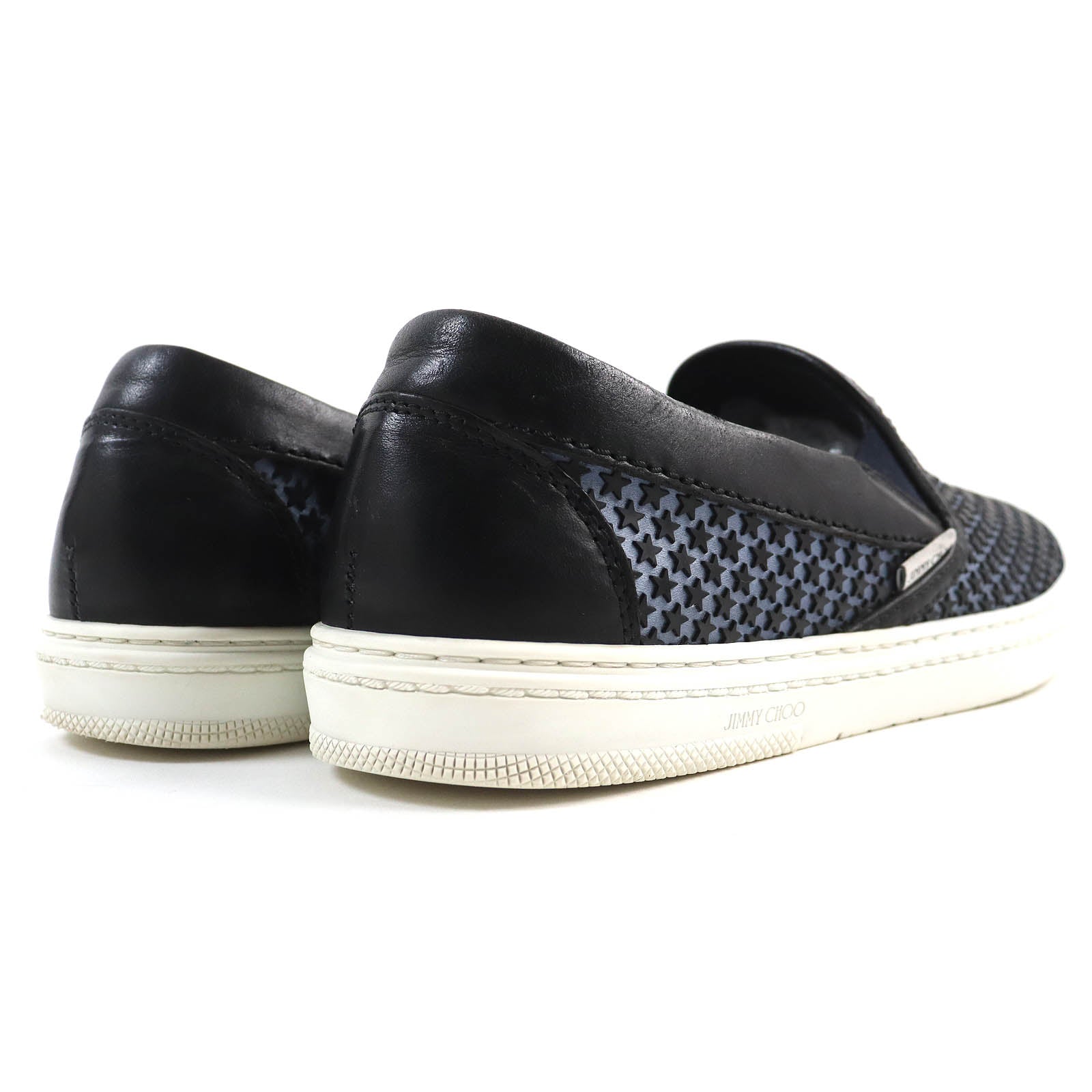 Jimmy Choo Leather Rubber Star Slip-ons Sneakers