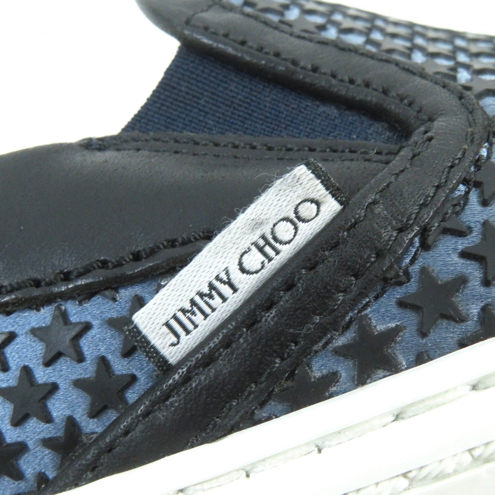 Jimmy Choo Leather Rubber Star Slip-ons Sneakers