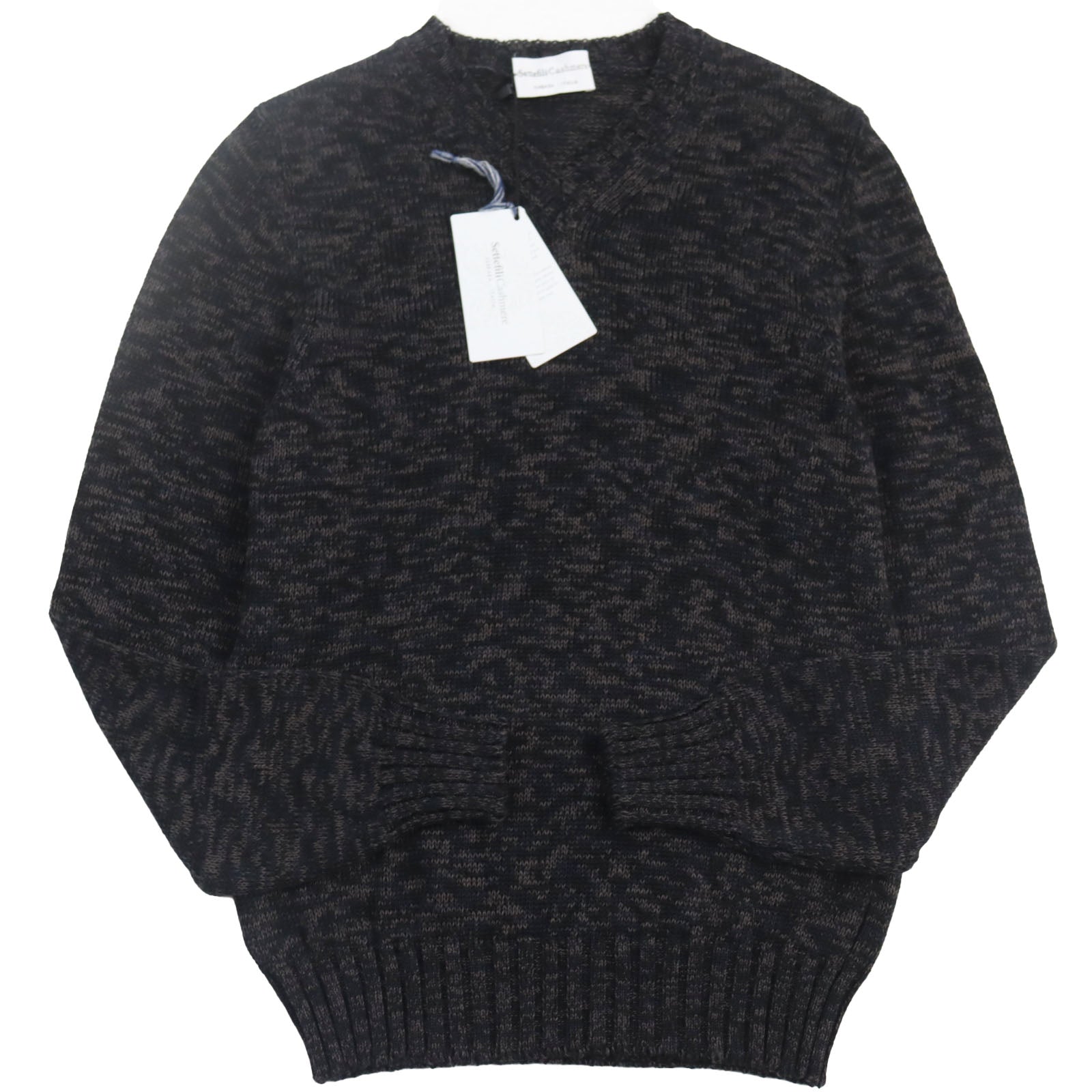 Settefili Cashmere Linen Cotton Sweater Black