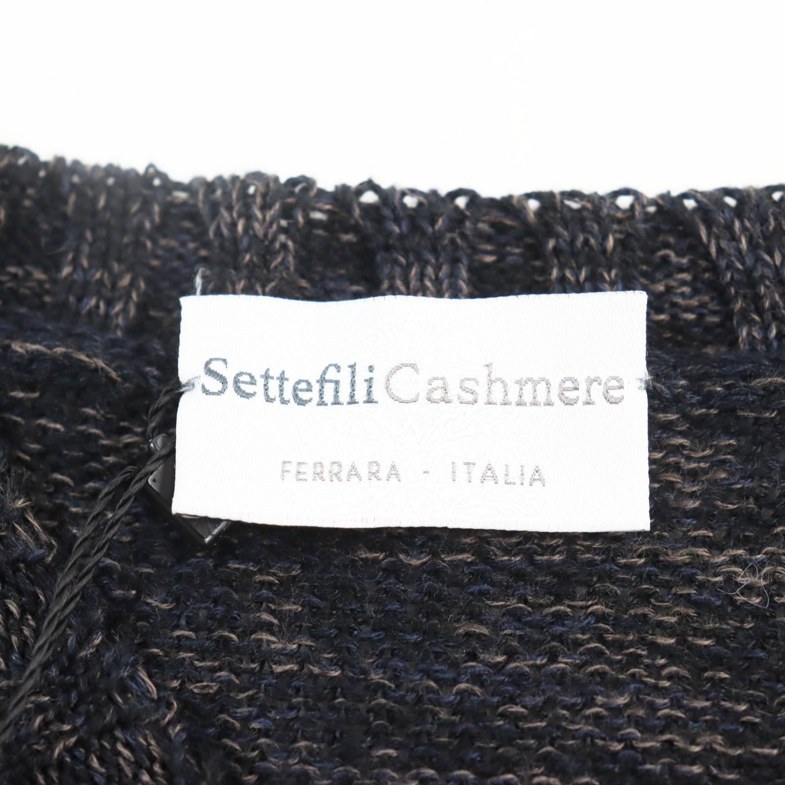 Settefili Cashmere Linen Cotton Sweater Black