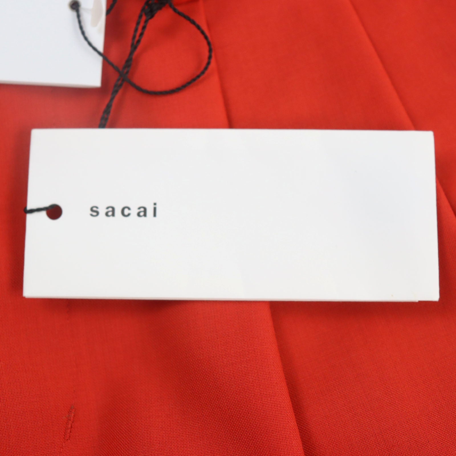 Sacai Belted Wool-Blend Shorts Orange