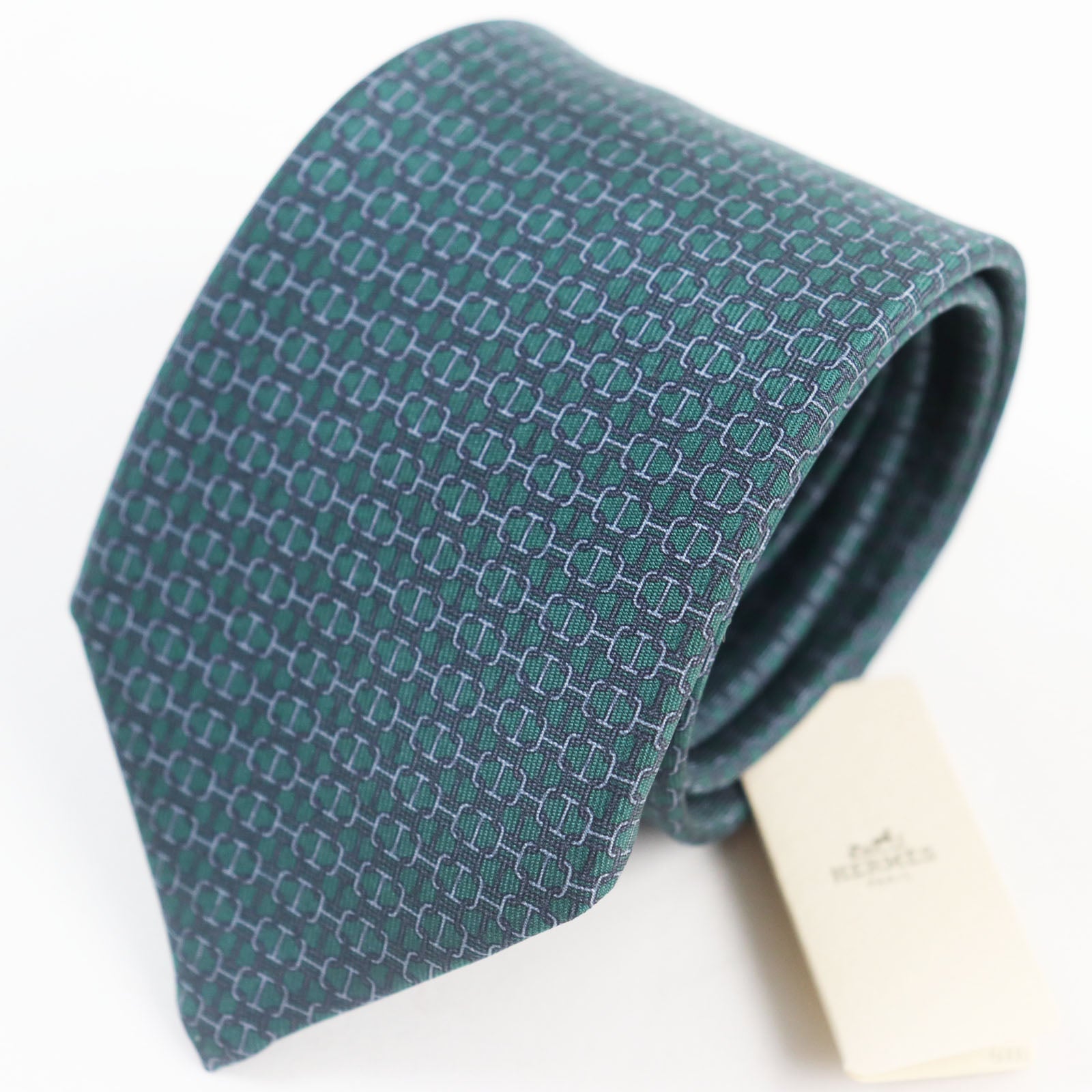 HERMES Silk Tie MAILLONS EN VOGUE